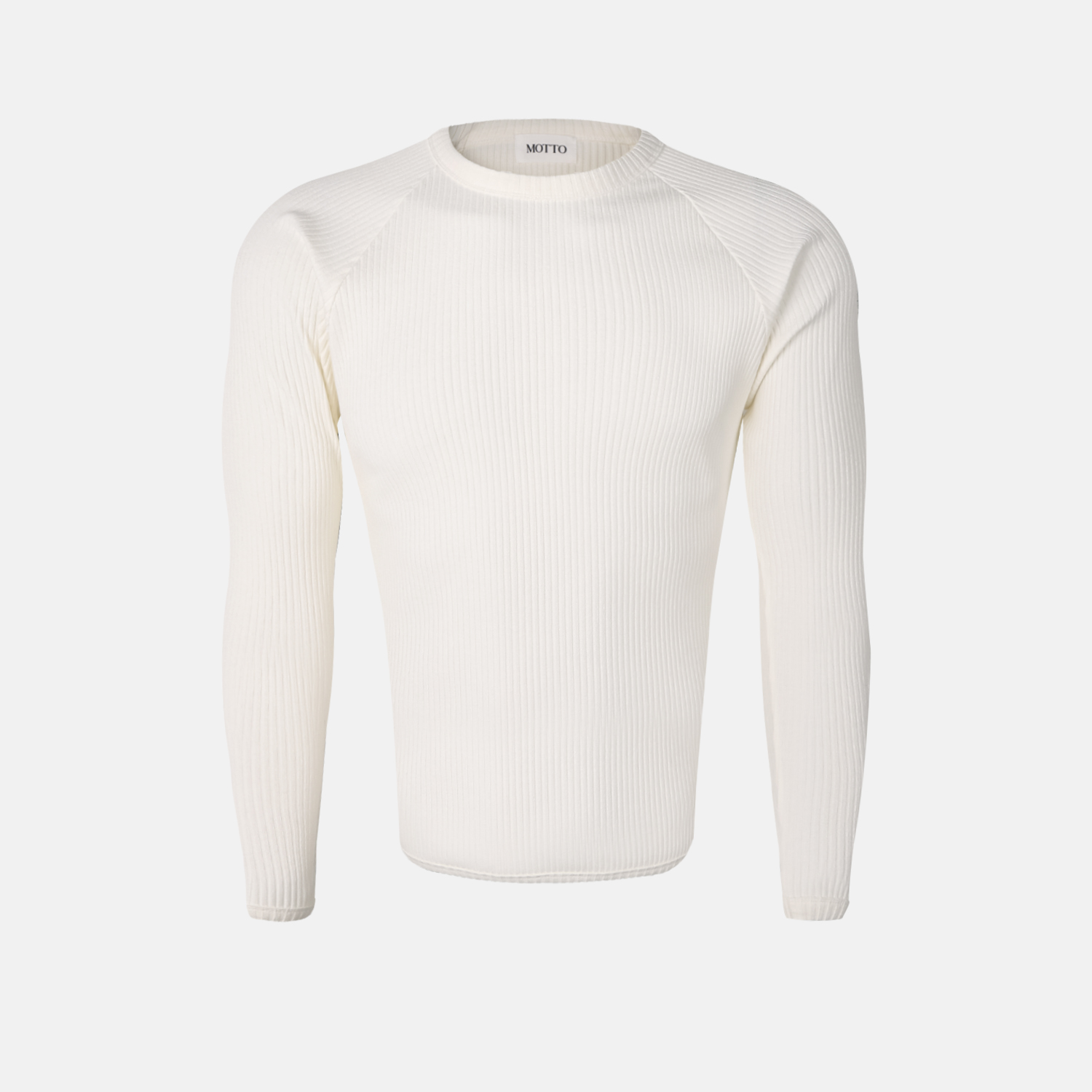 Solid ribbed raglan muscle t