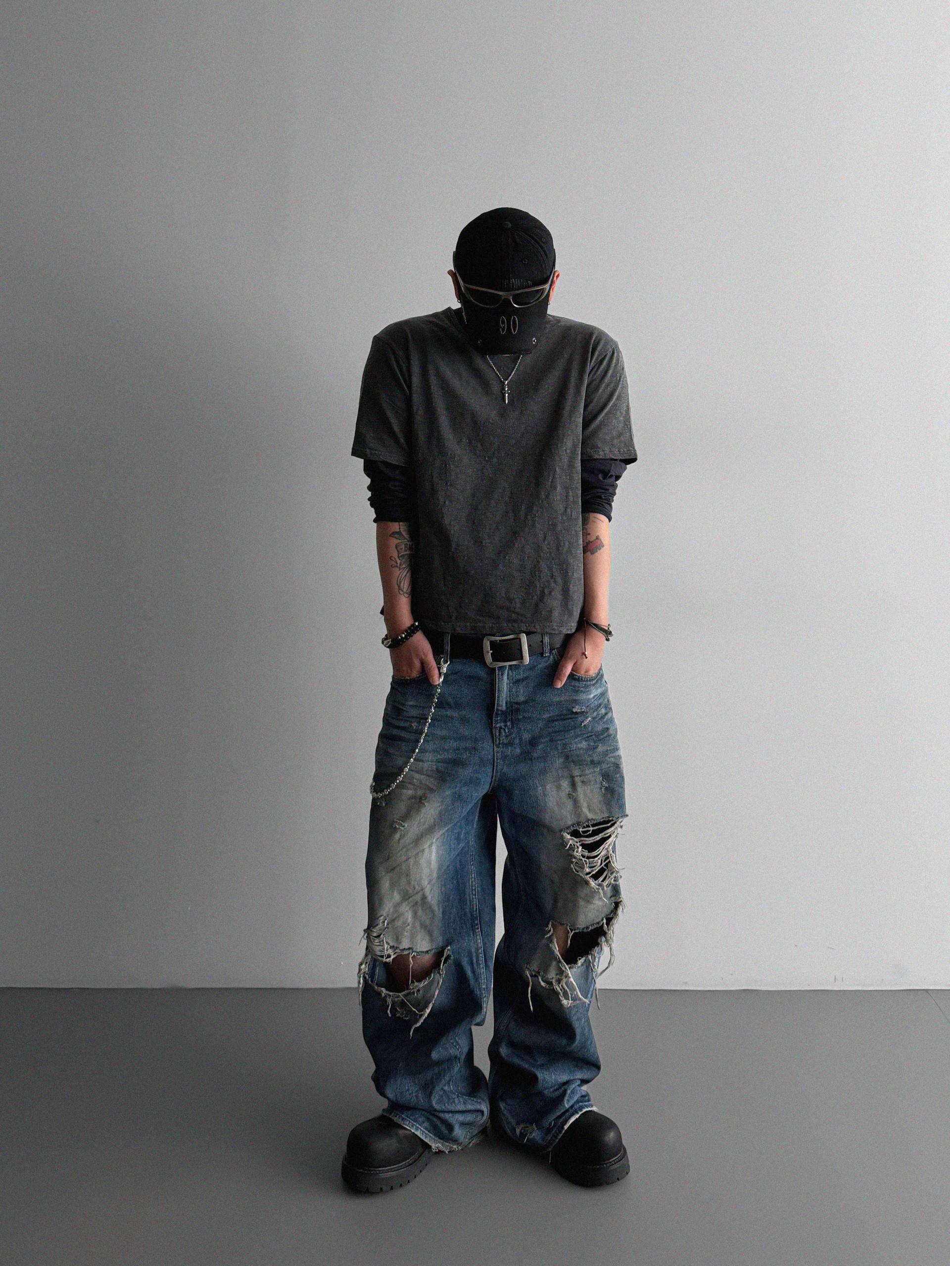 Slub pigment crop half t