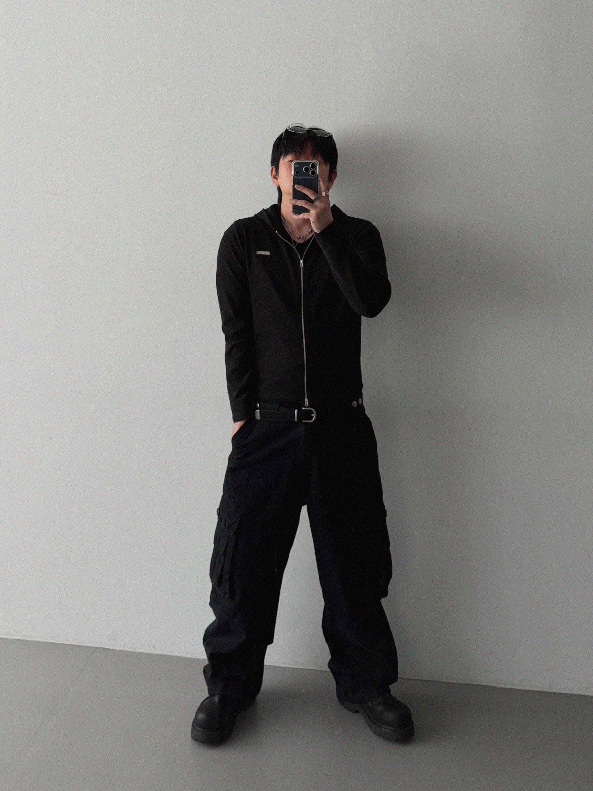 Aether pendant slim hood zip-up