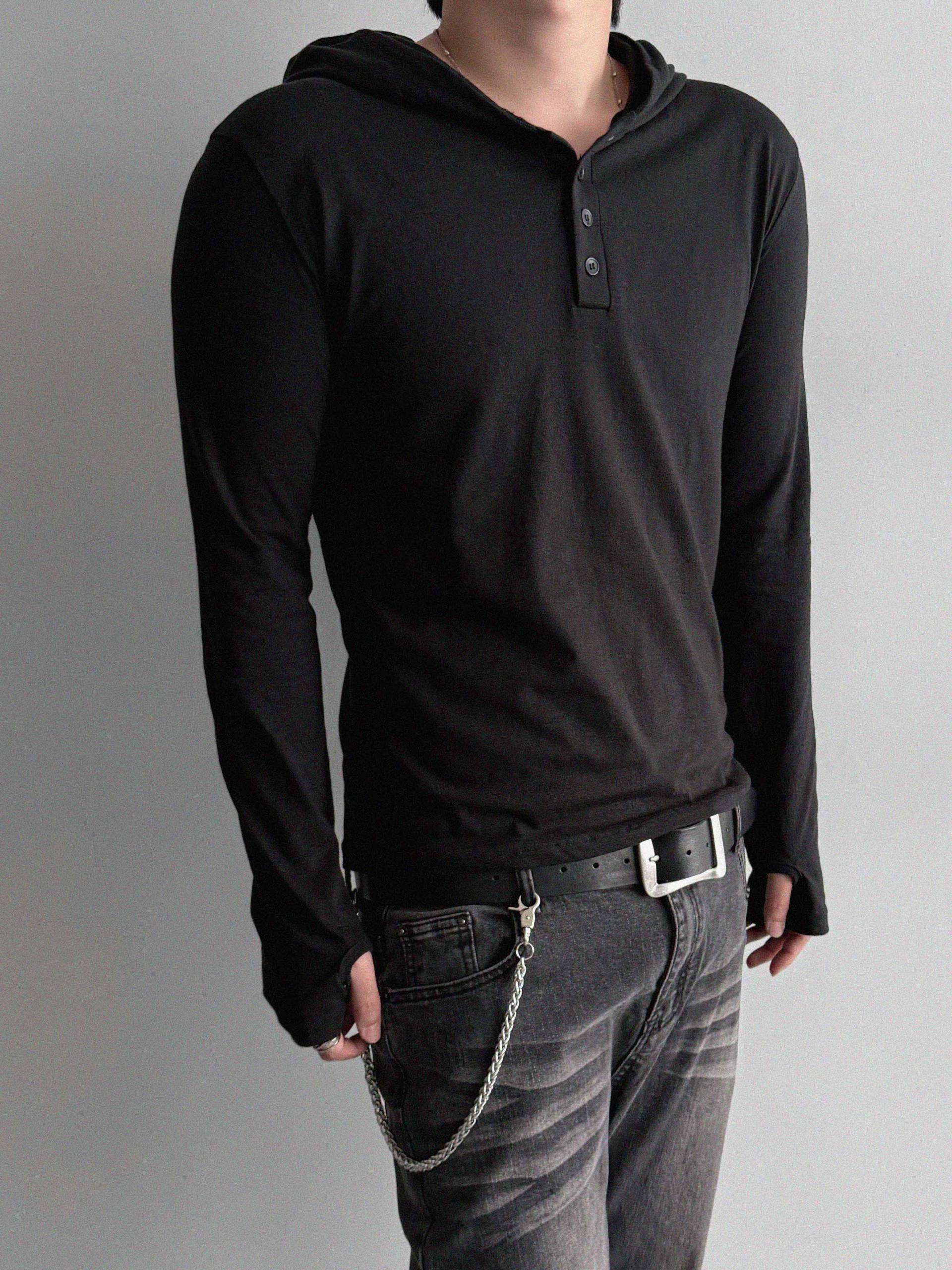 After henry neck warmer hoodie t