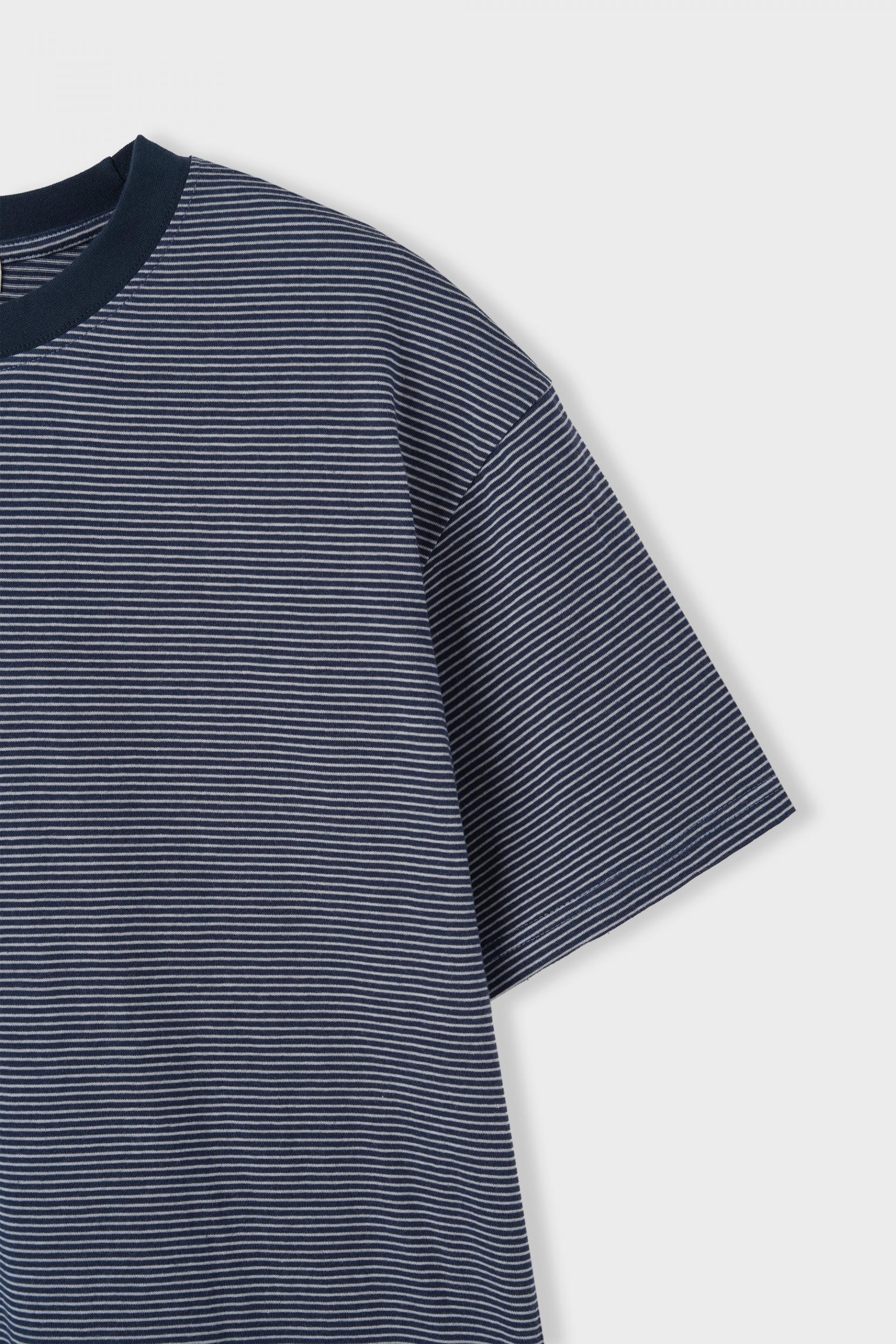 Stripe ringer crop half t