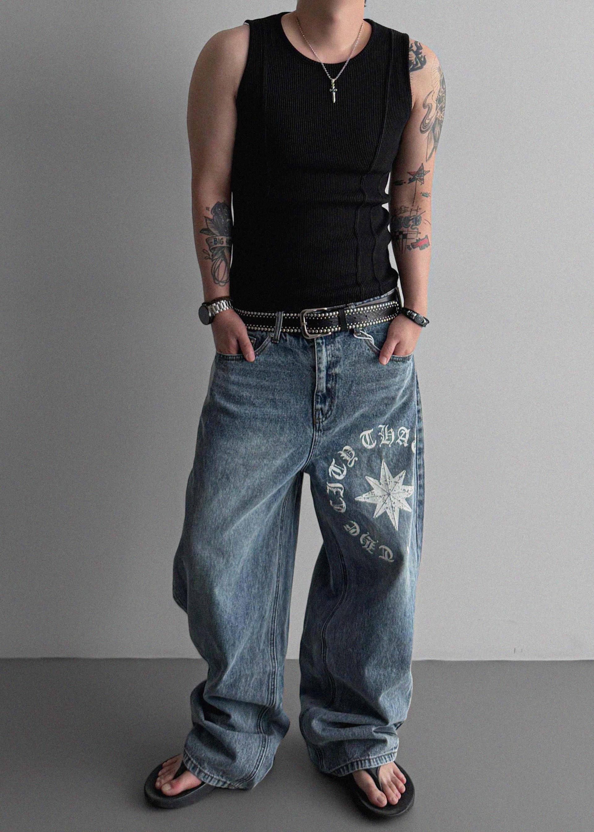 Incision ribbed slim sleeveless