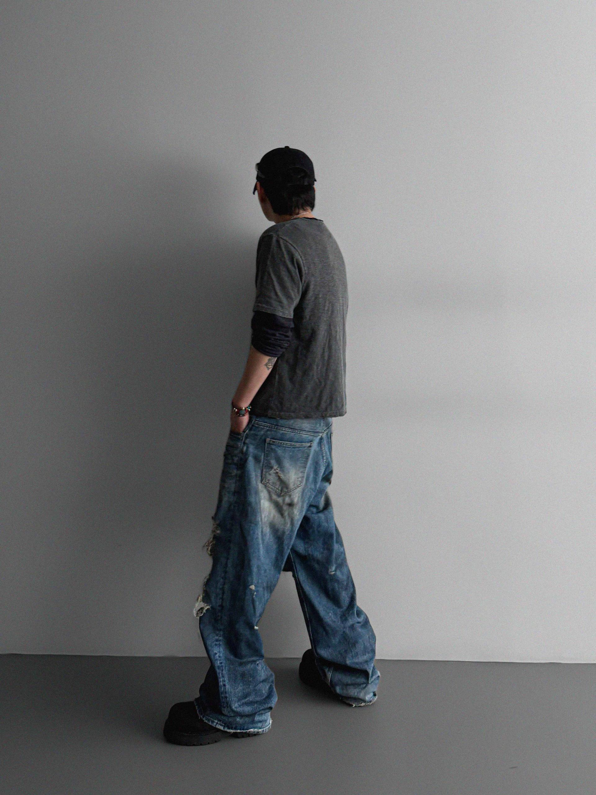 Slub pigment crop half t