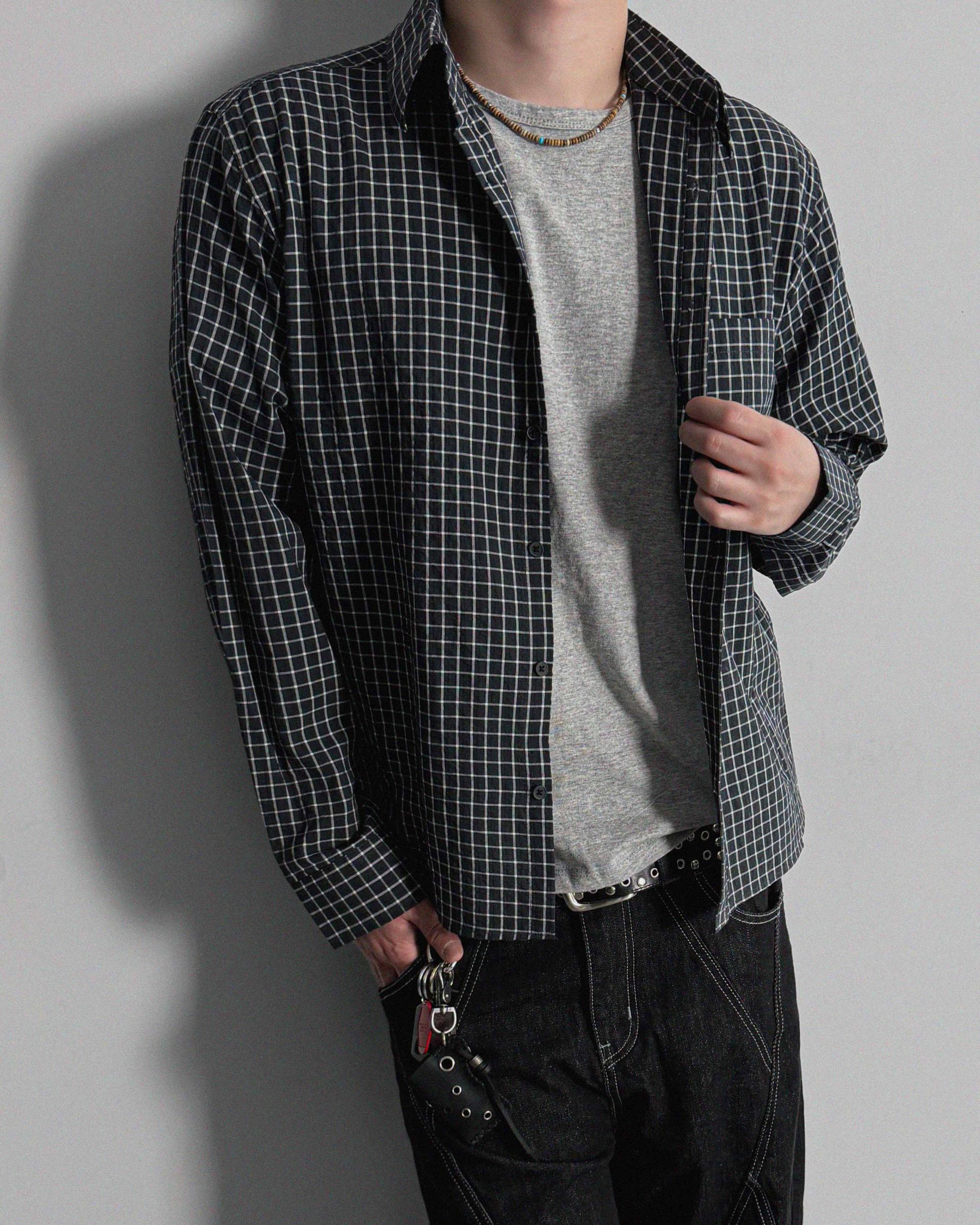 Deli semi crop check shirt