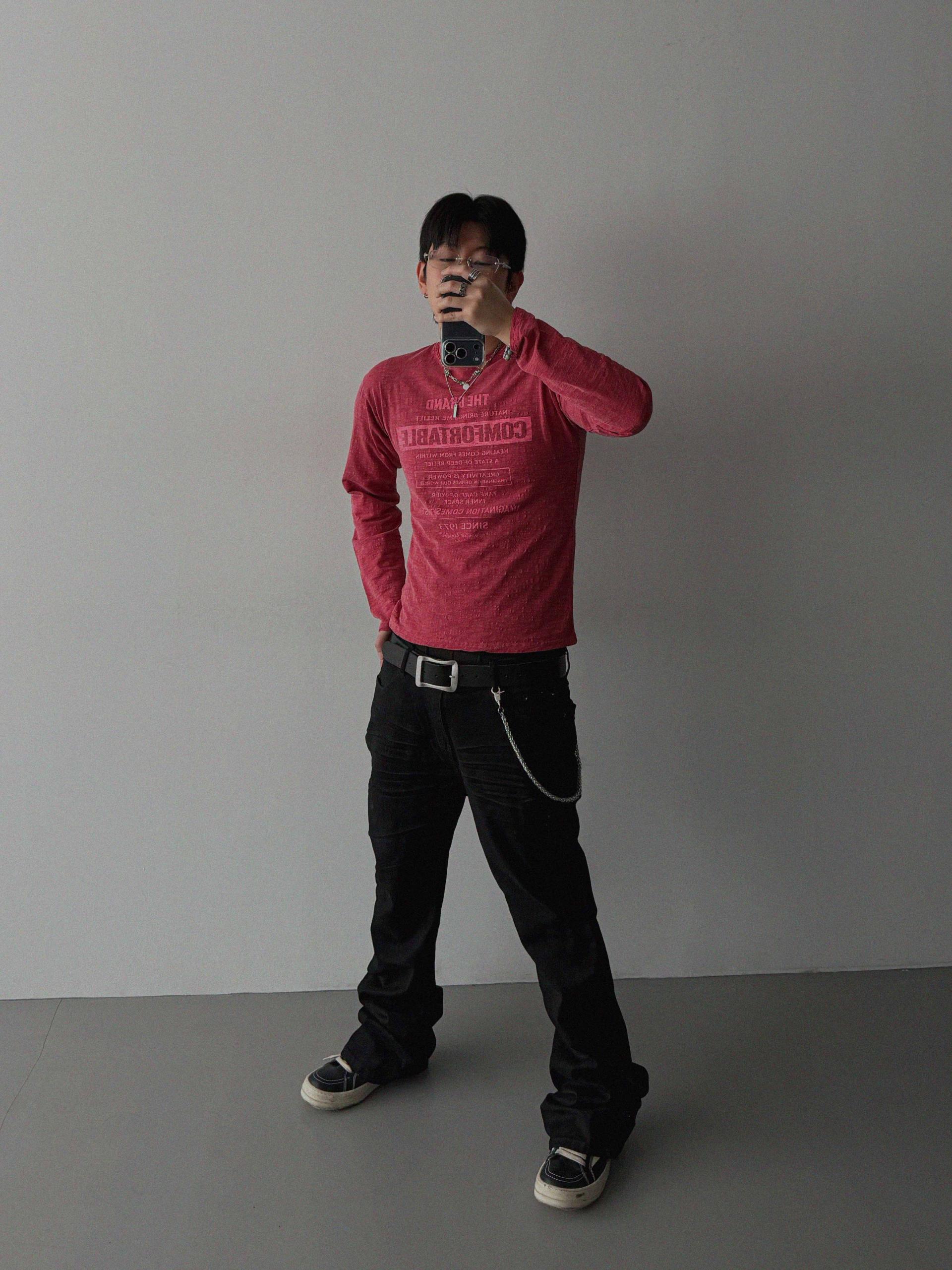 Comfort pigment slub slim t