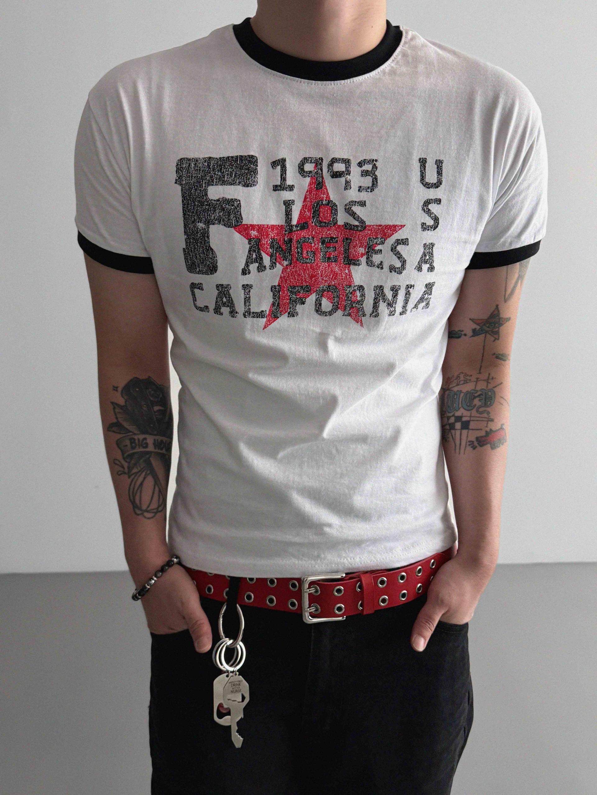 Retro star muscle ringer half t