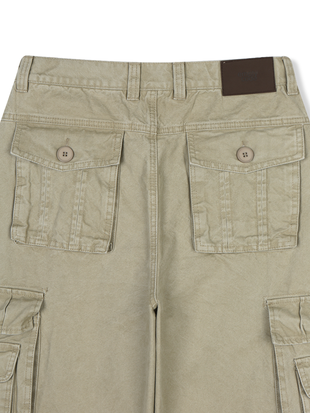 Ampty dyeing wide cargo pants