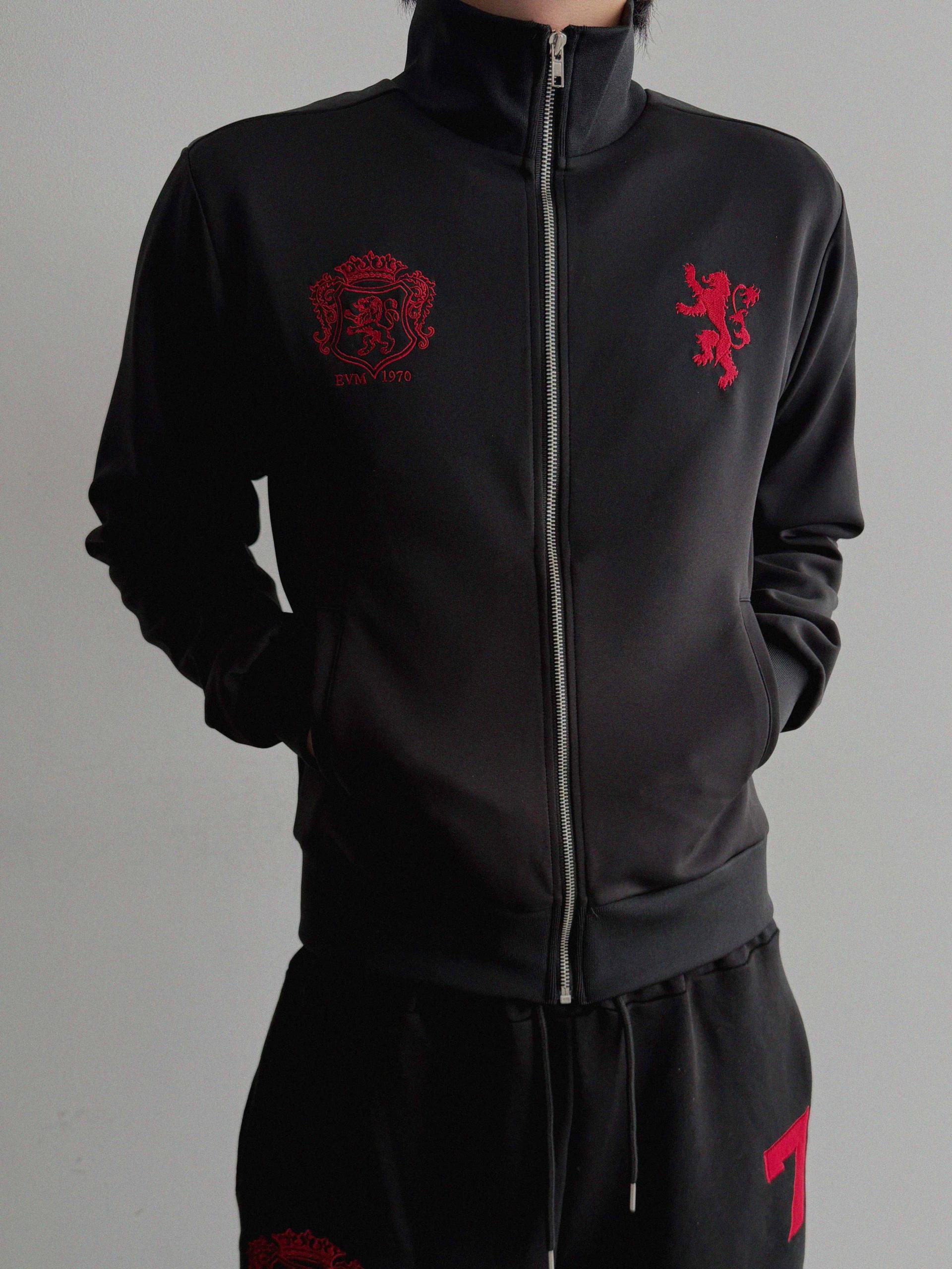 Cor embroidered jersey zip-up