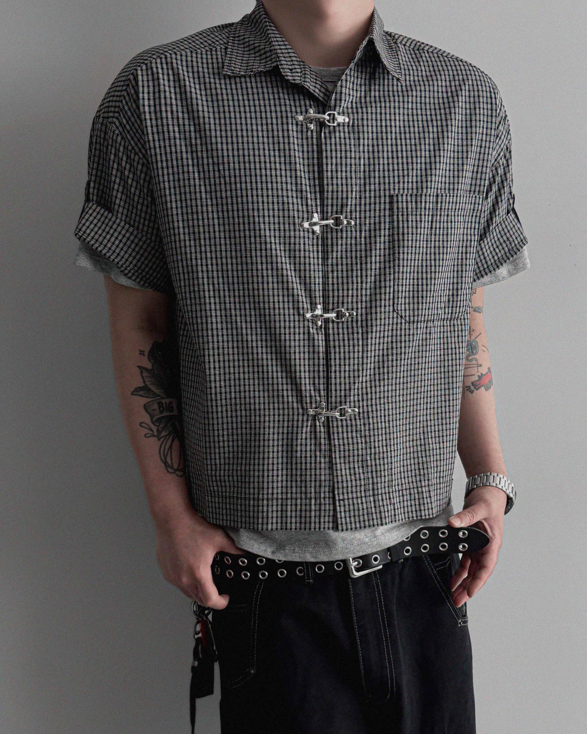 Fireman crop check half shirt