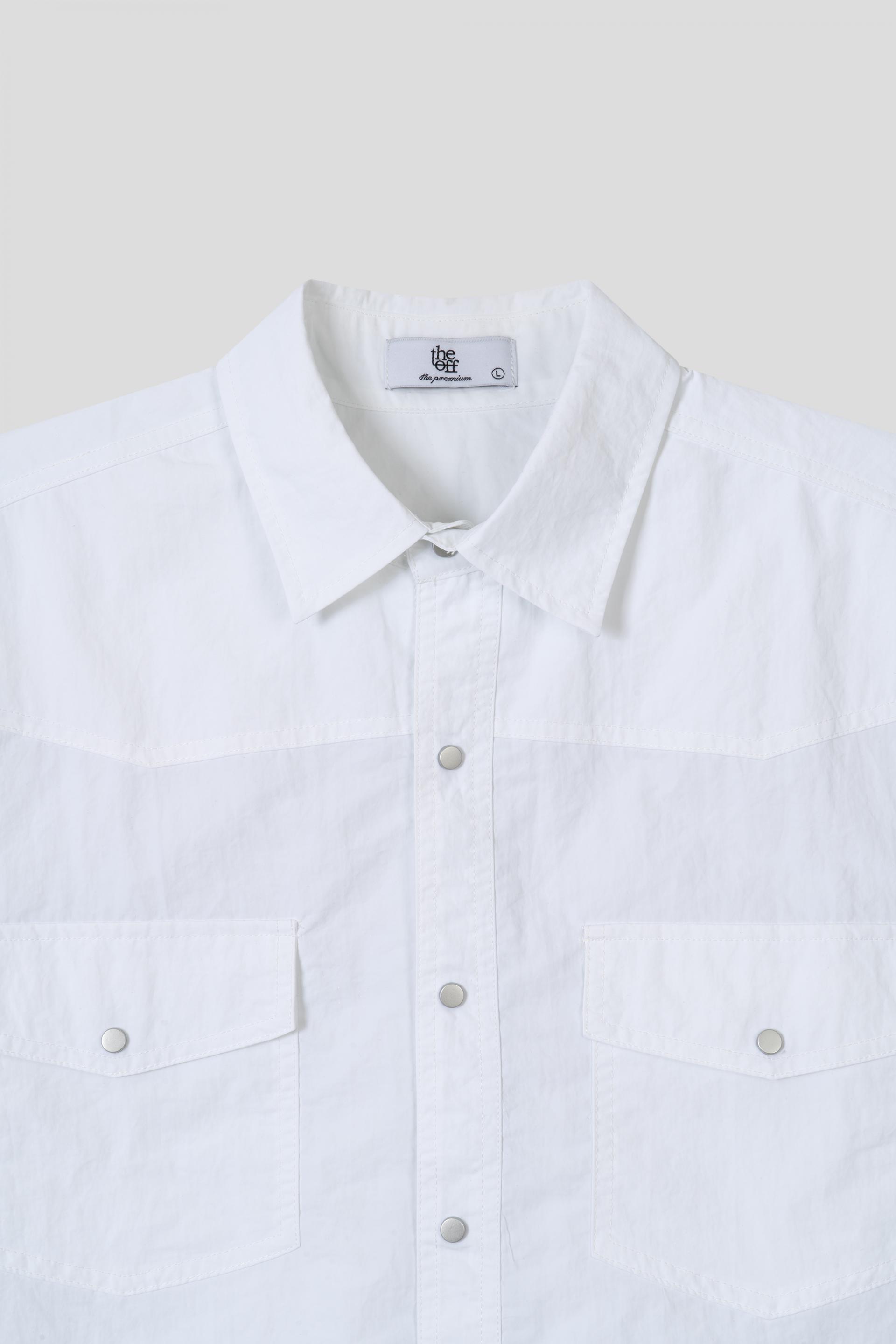 Muscle fit nylon crop shirt