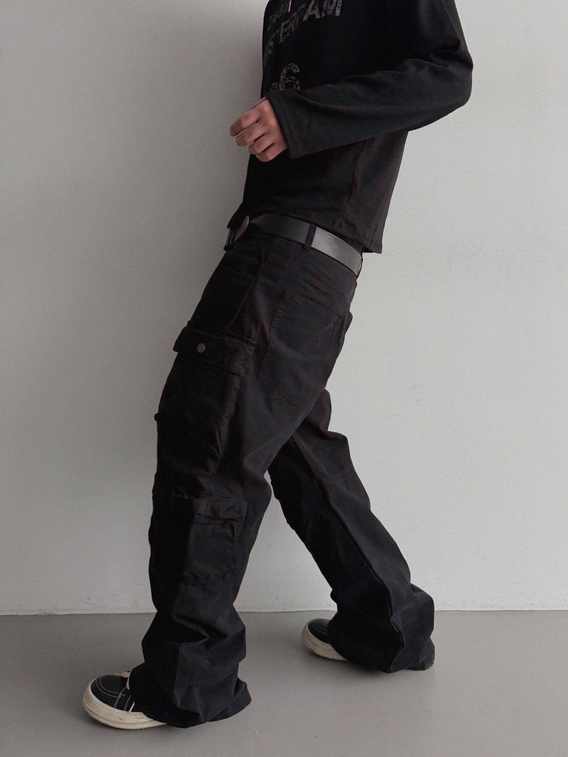 Block cargo wide pants