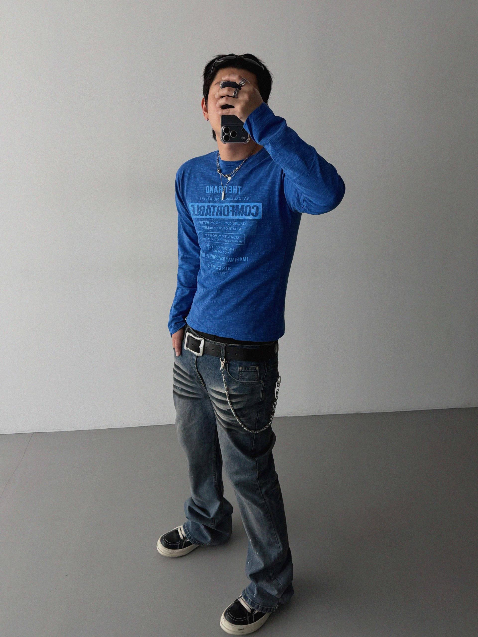 Comfort pigment slub slim t