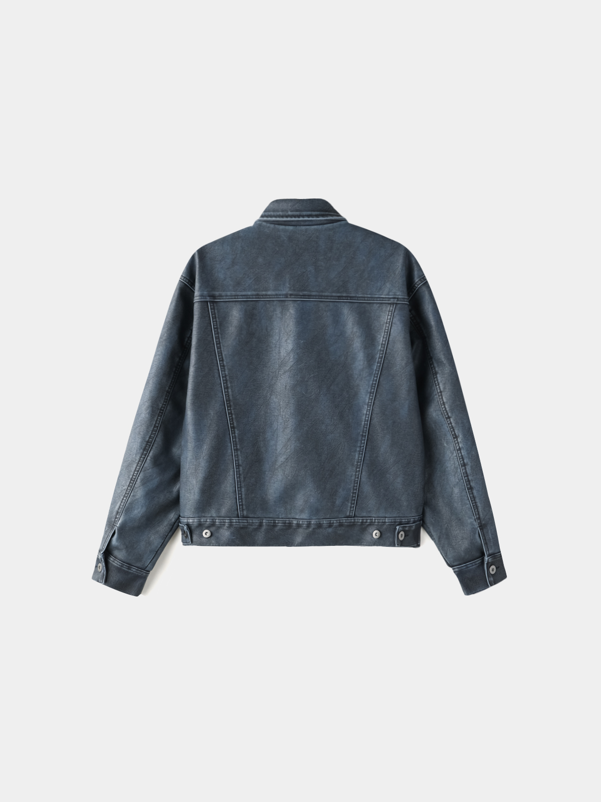 Rex leather trucker crop jacket