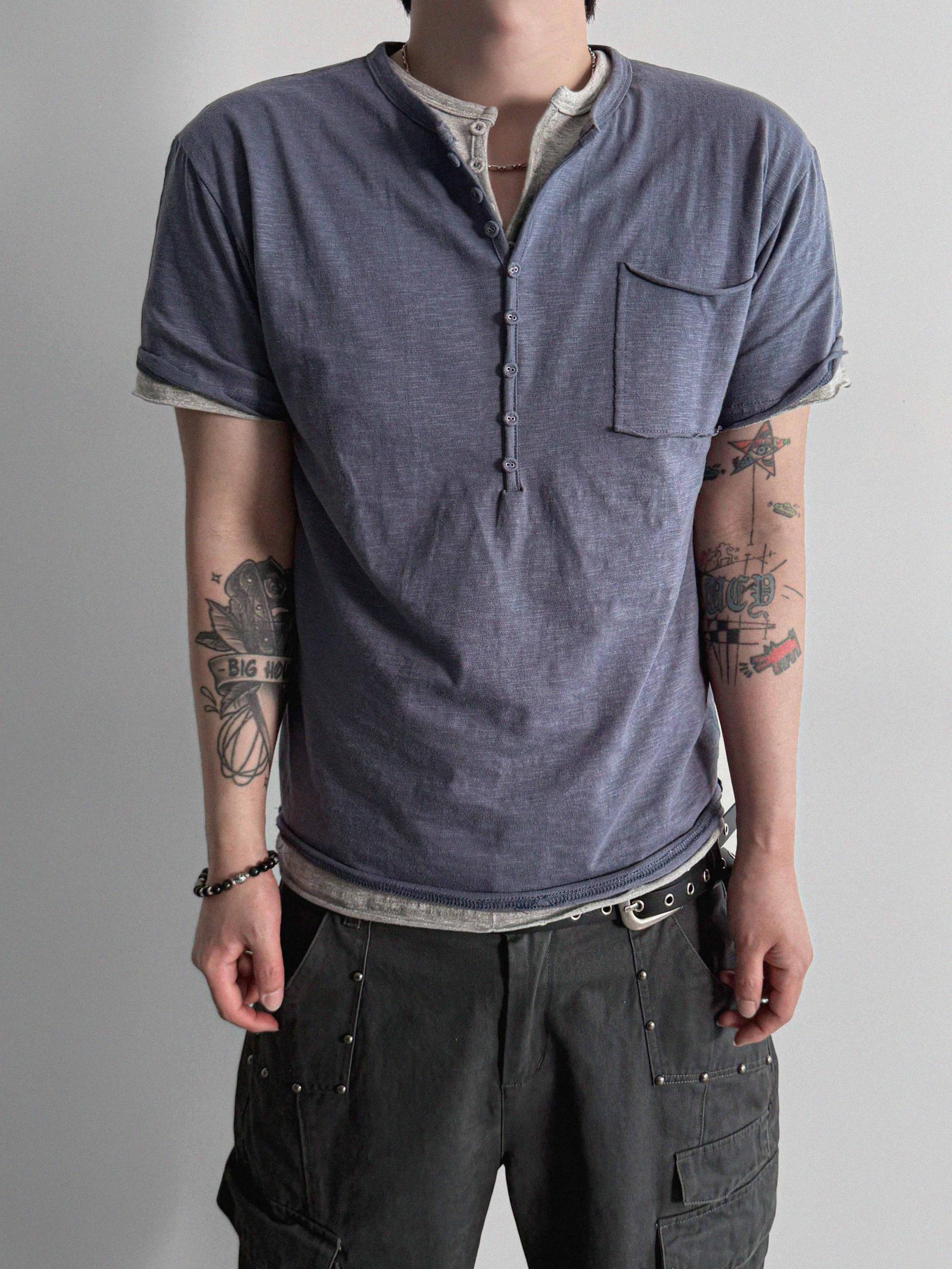 Burton slab henley neck half t