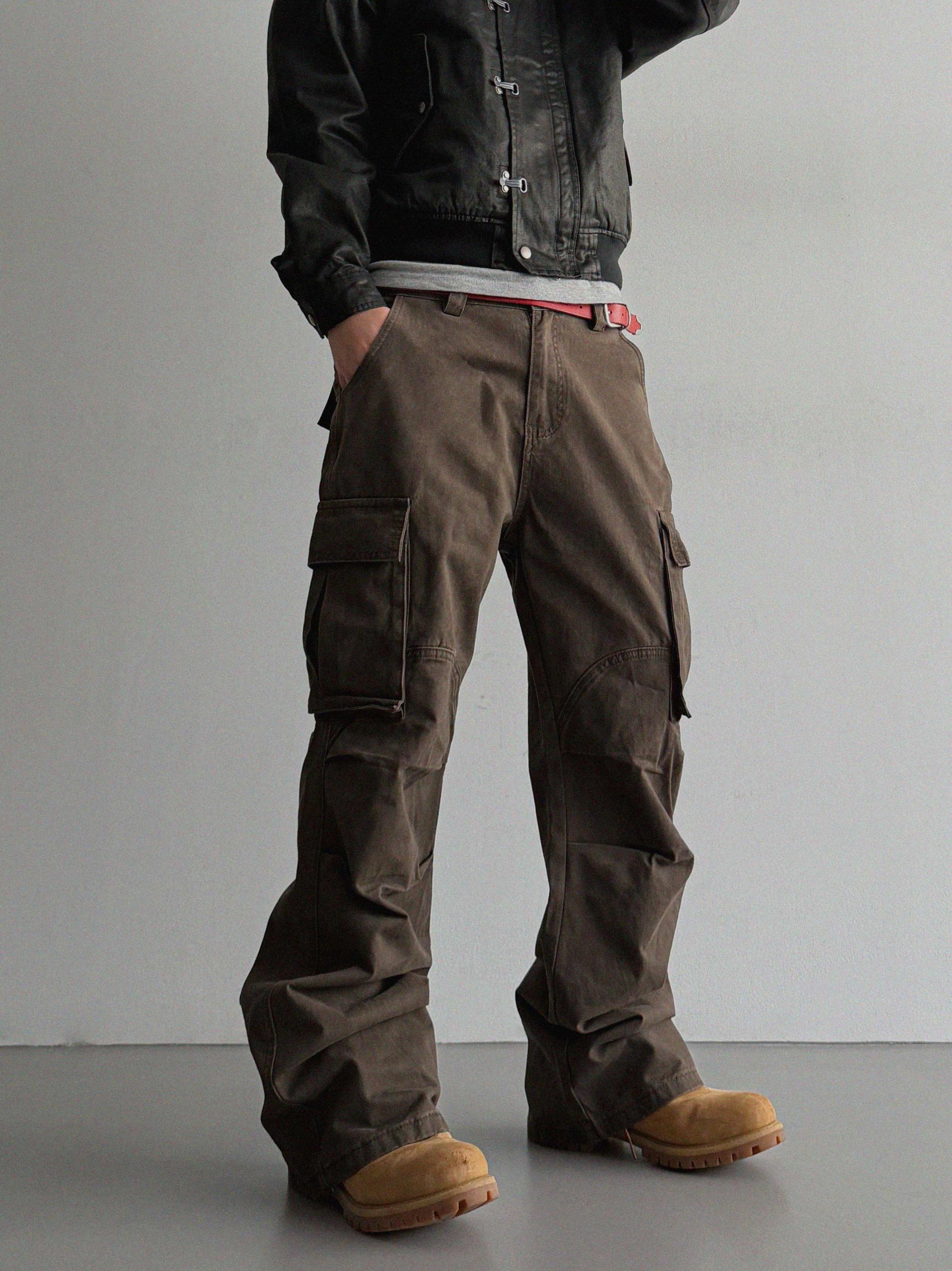 Flare deep dyed cargo pants