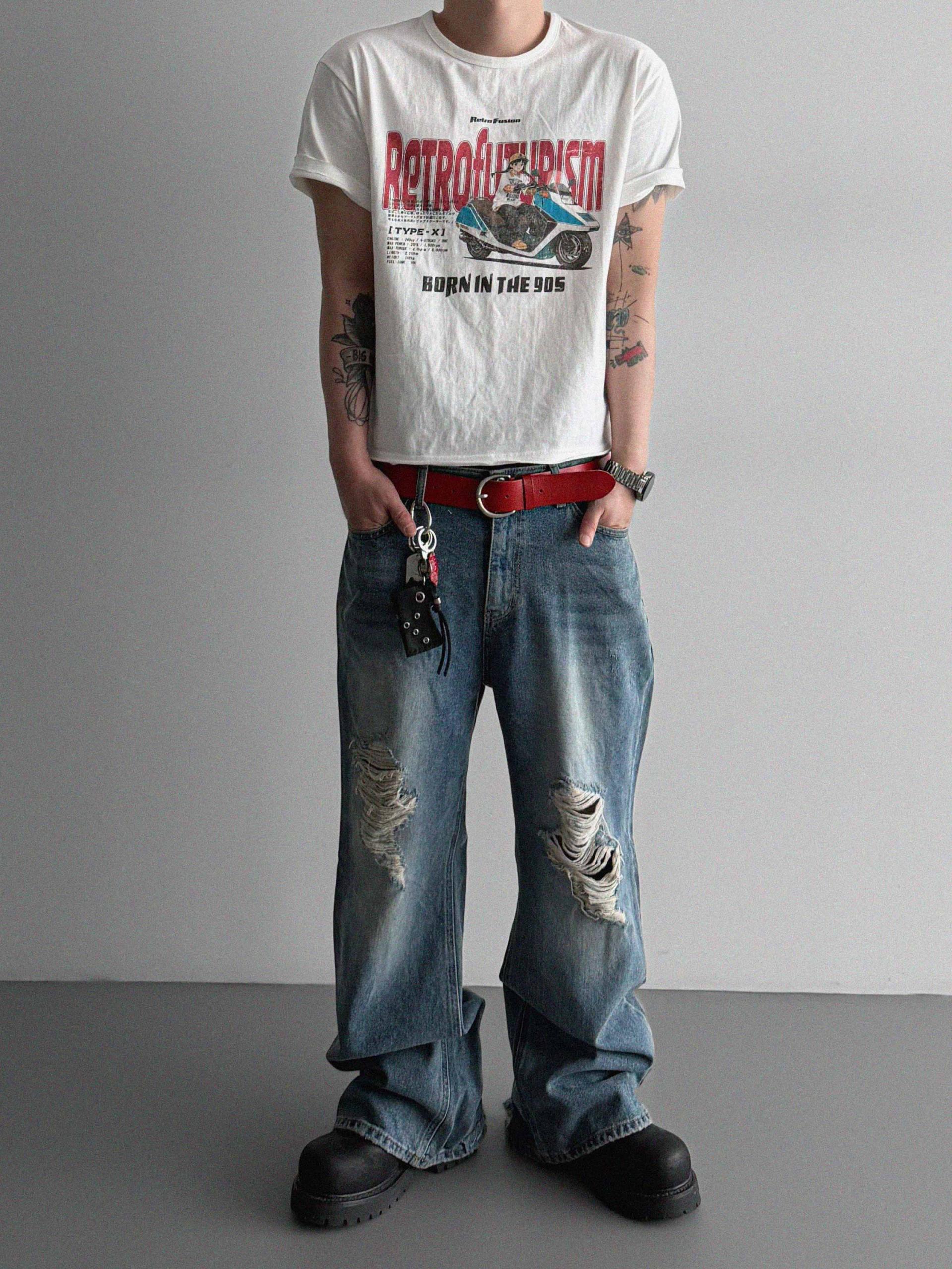 Fusion cutoff crop half t
