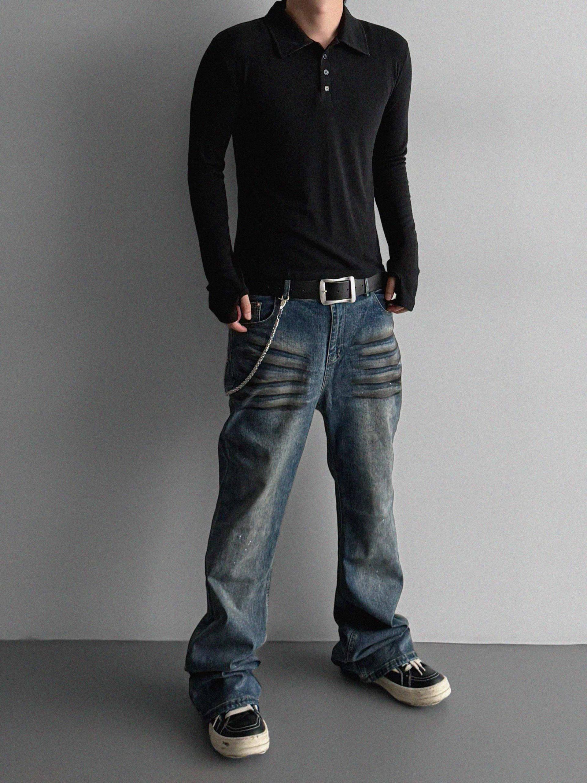 Blank slim warmer collar t