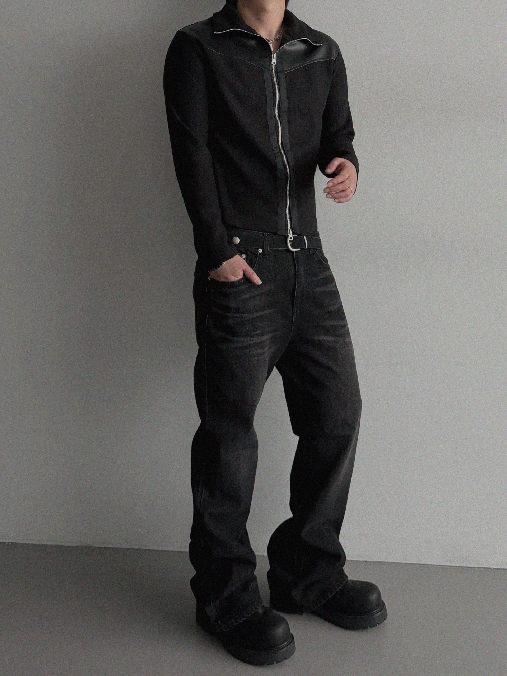 Deep Brush Flare Denim Pants