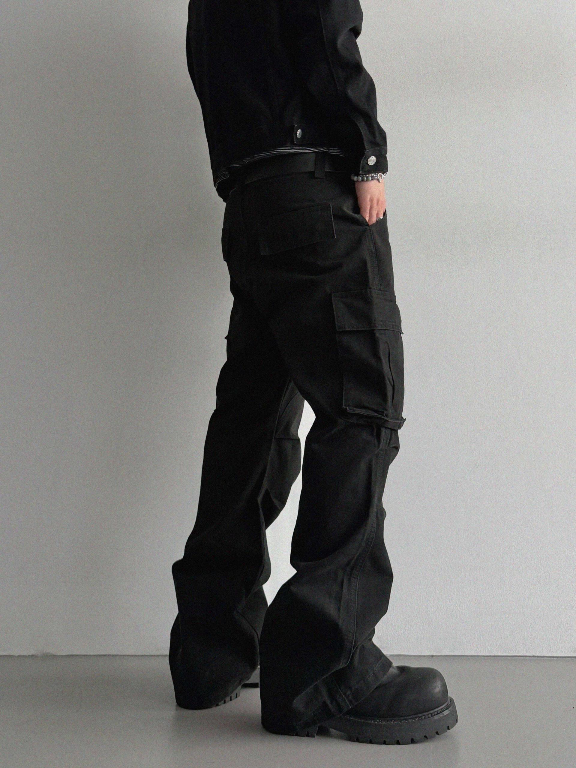 Flare deep dyed cargo pants