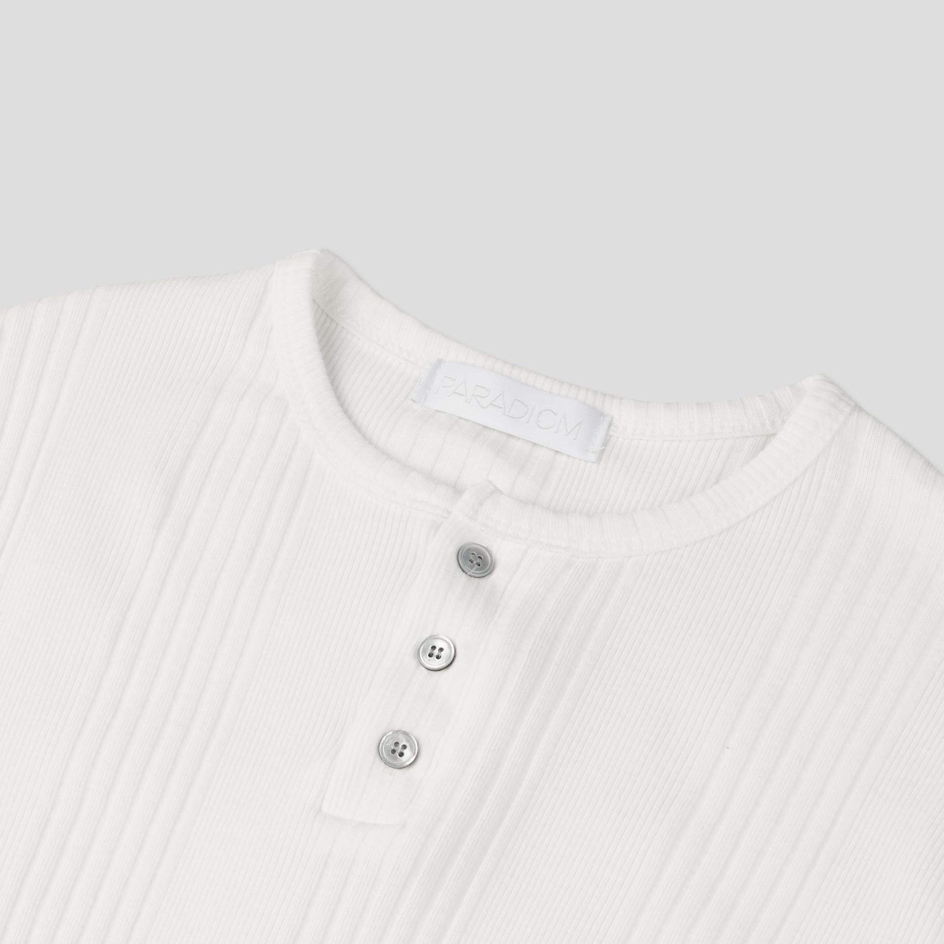 Terrace henley ceck slim half T
