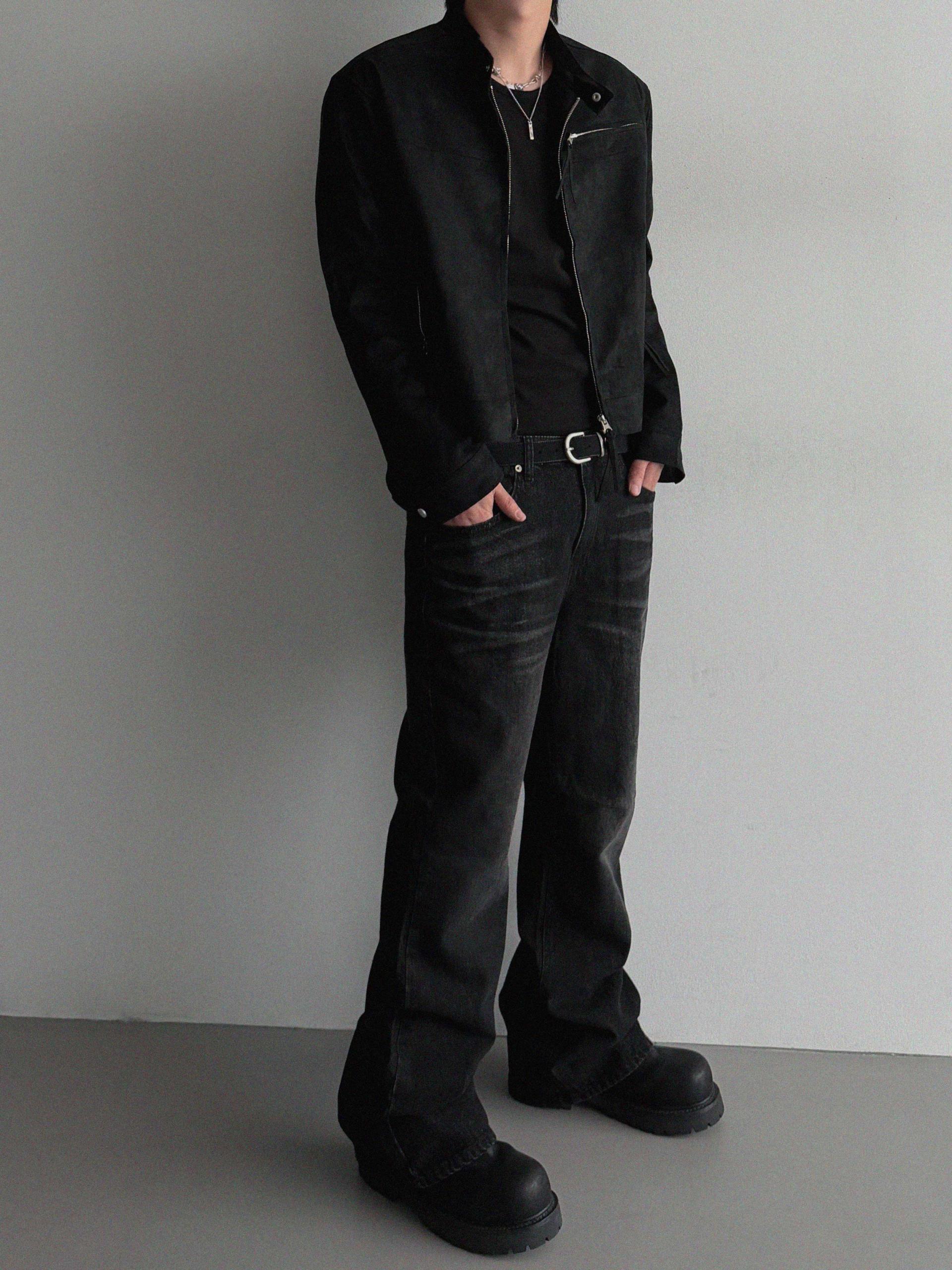 Deep Brush Flare Denim Pants