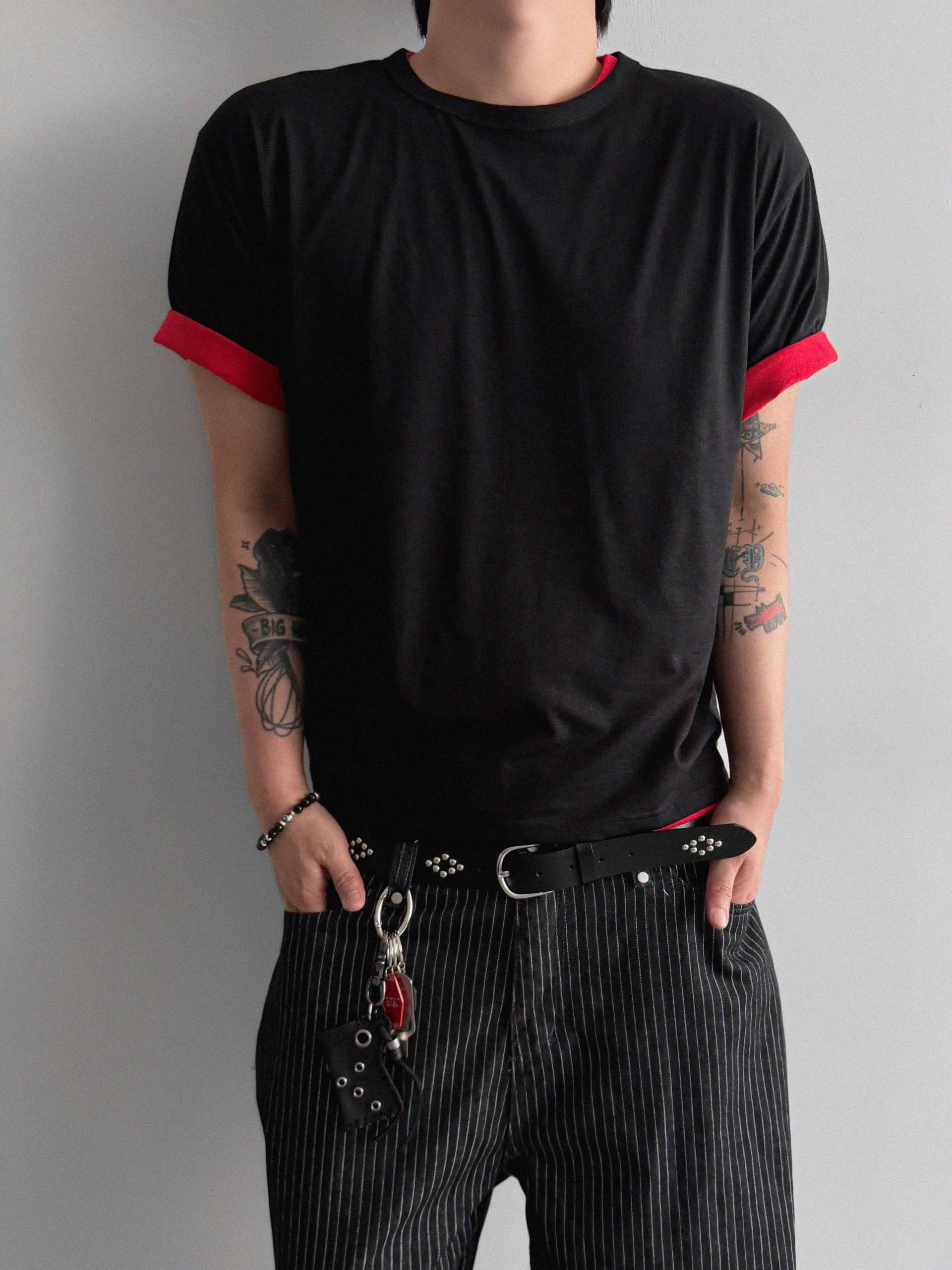 Silk layered crop half t