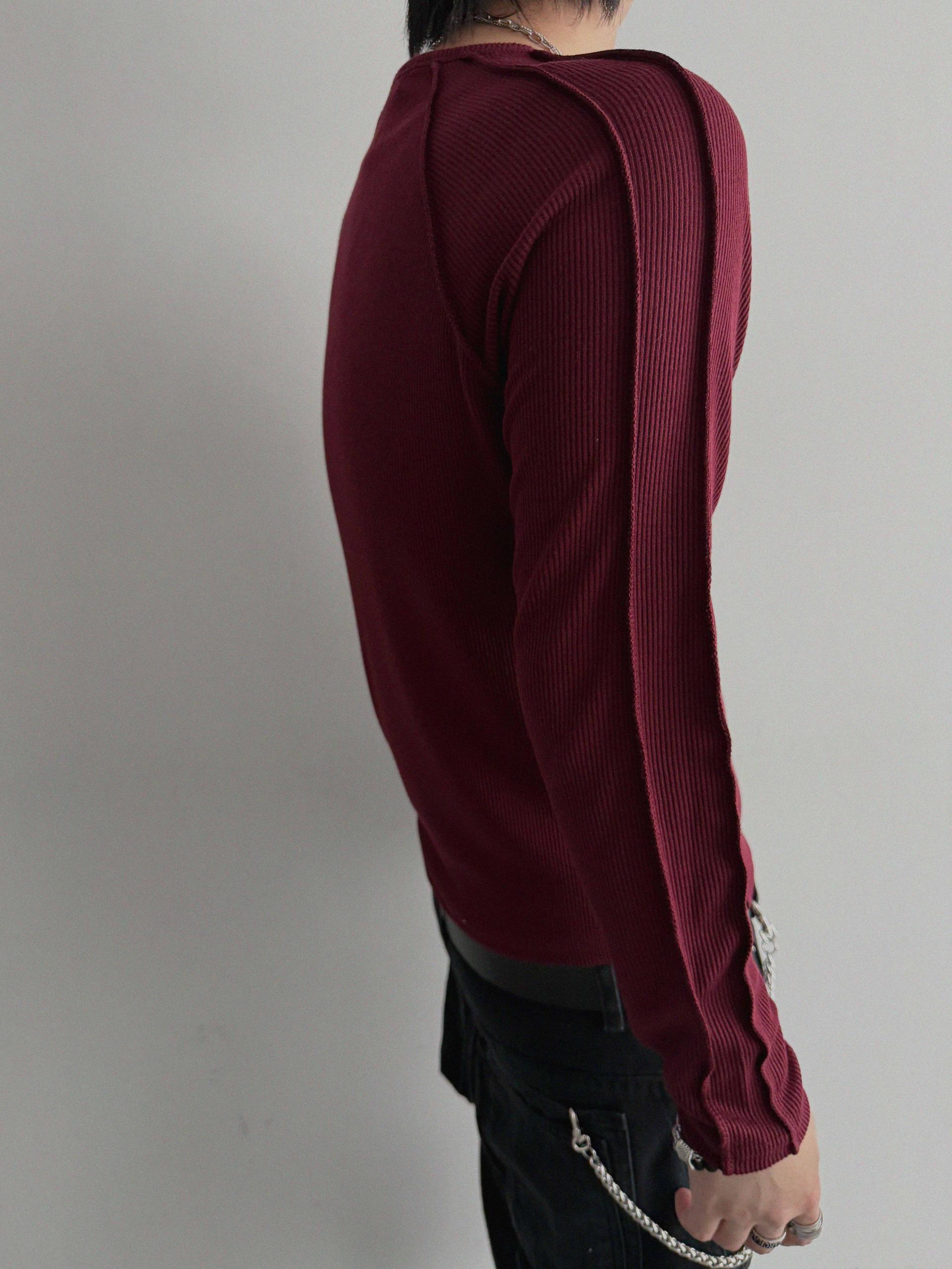 Outside Incision ribbed slim t