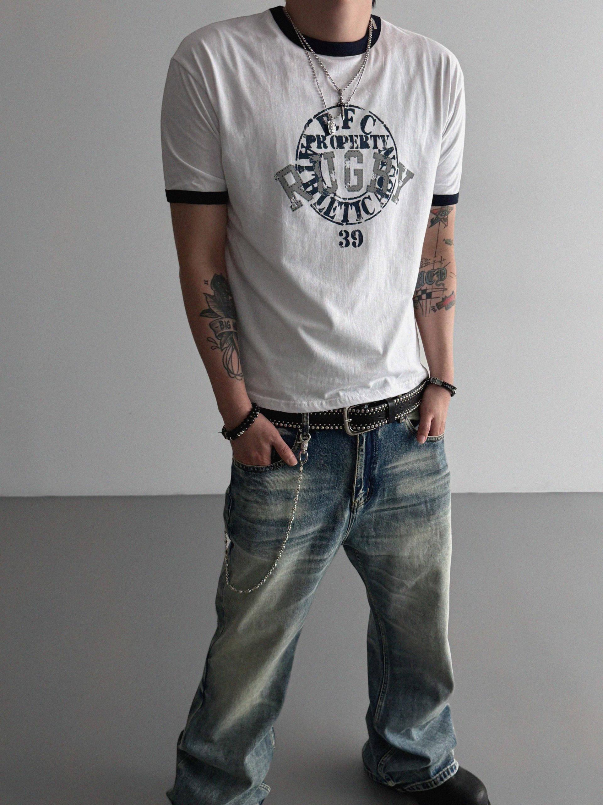 Mobe sand flare denim pants