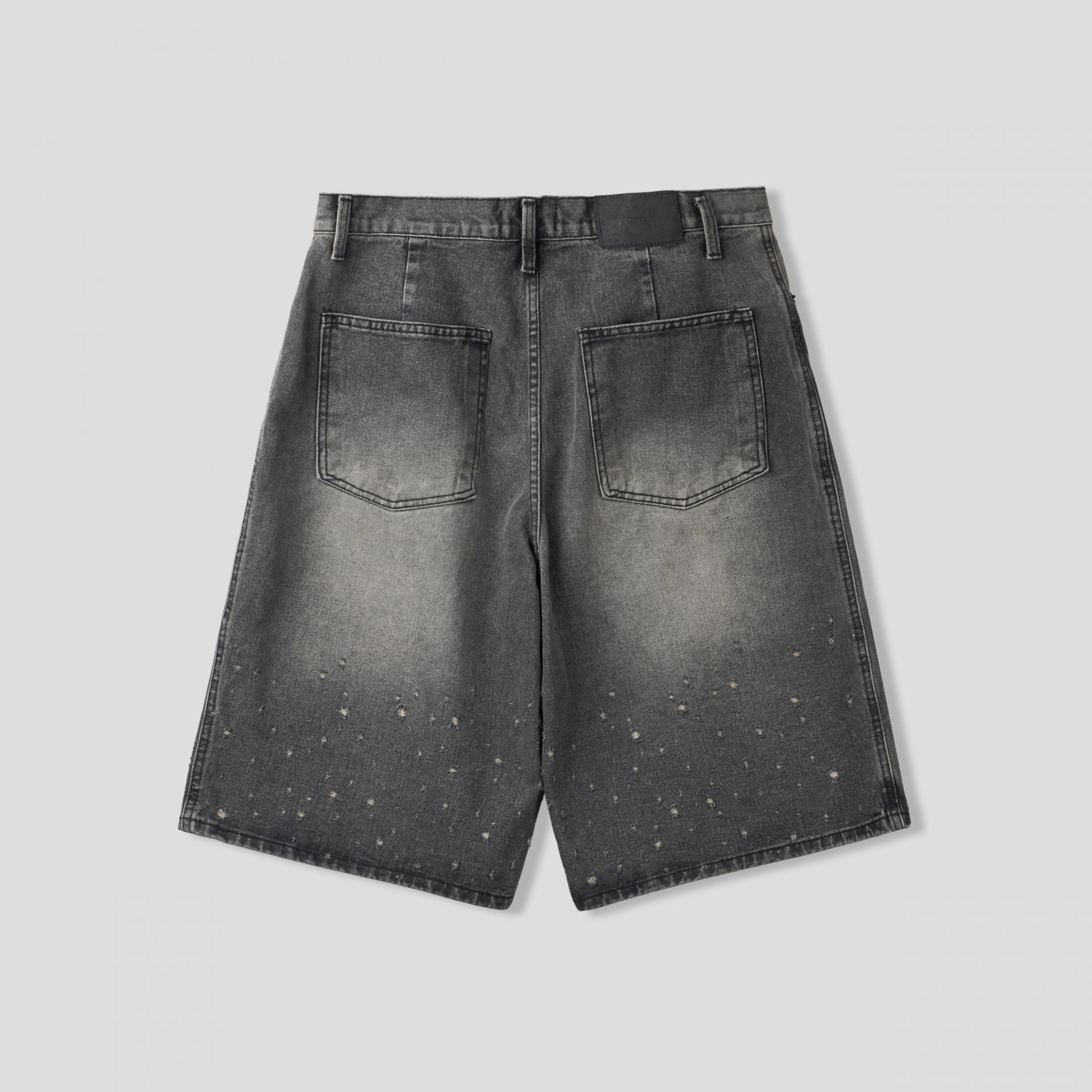 Bullet denim bermuda pants