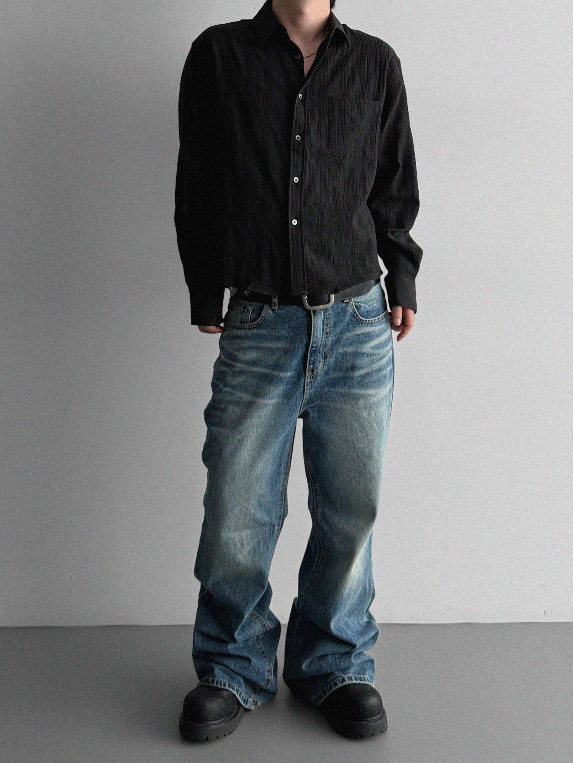 Dress crop shirt