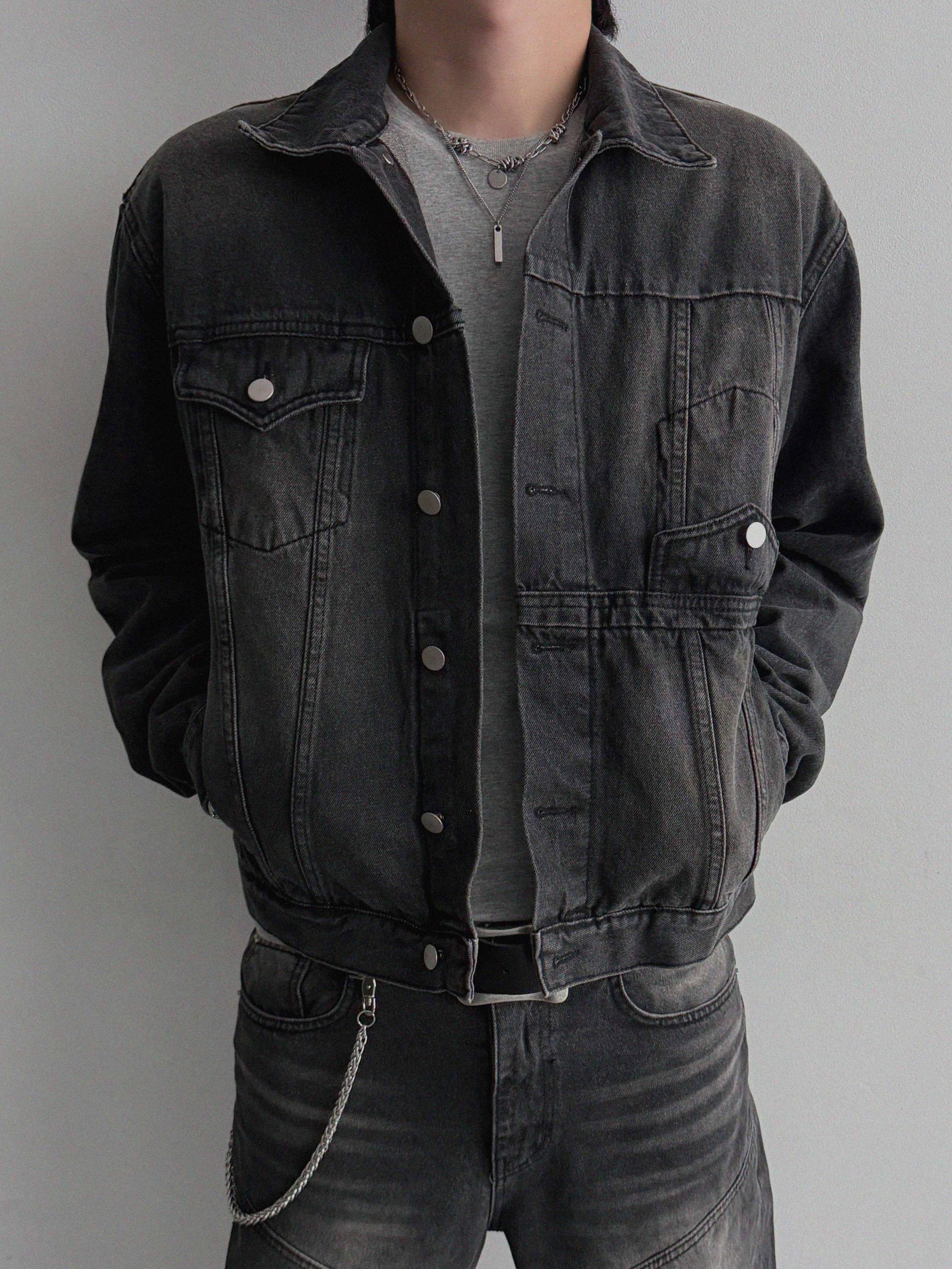 Mabel reverse crop denim jacket