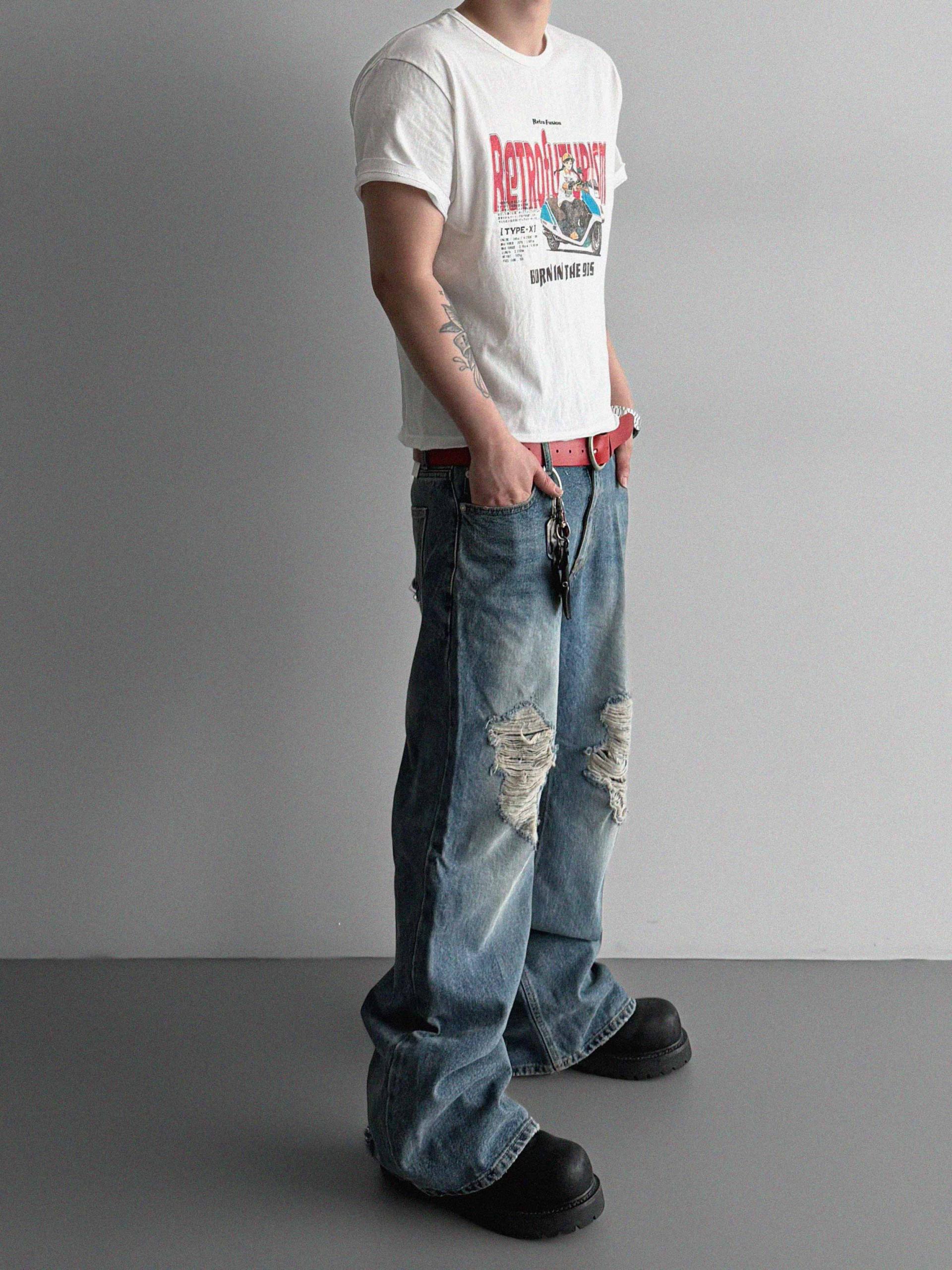 Fusion cutoff crop half t