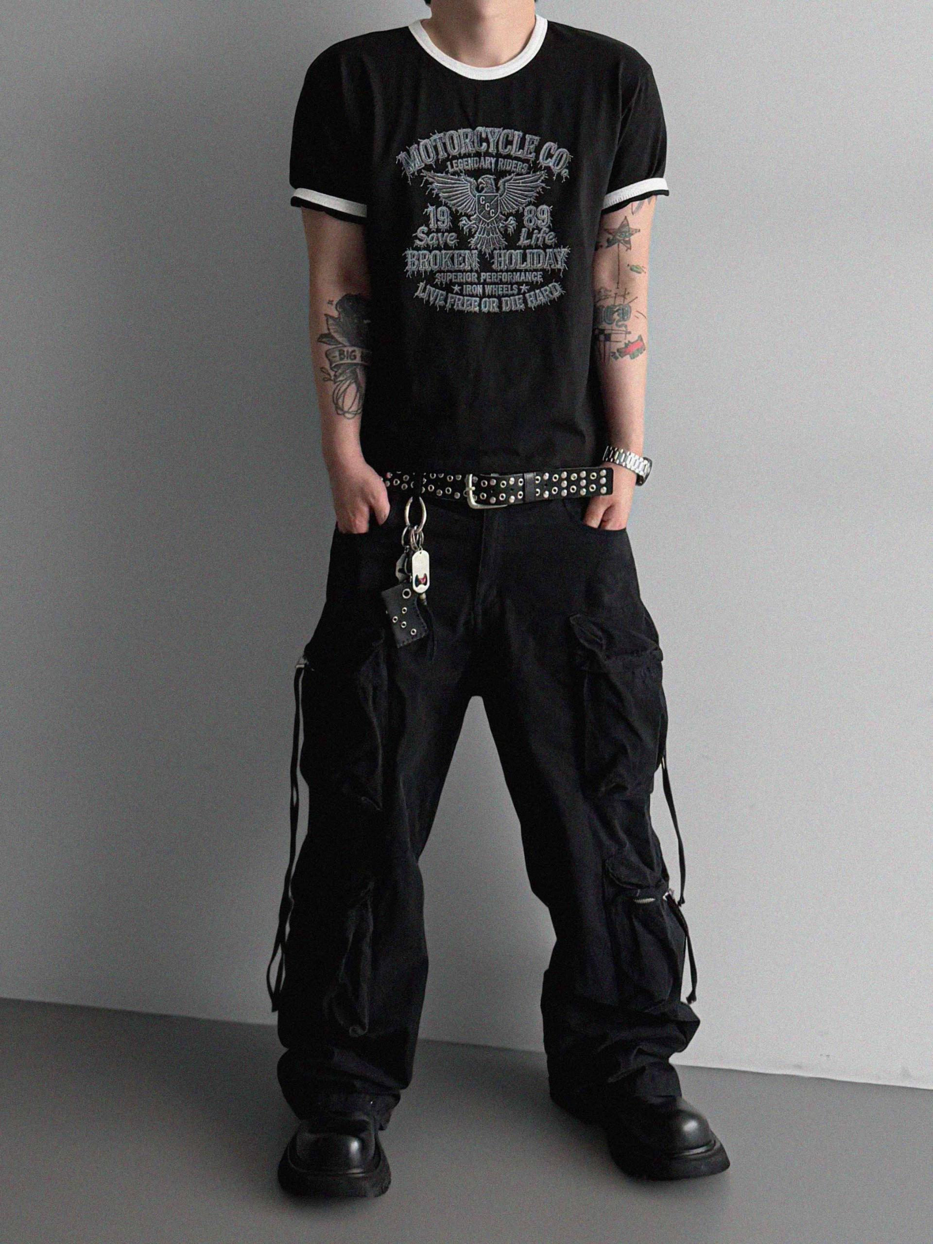 Moto ringer crop half t