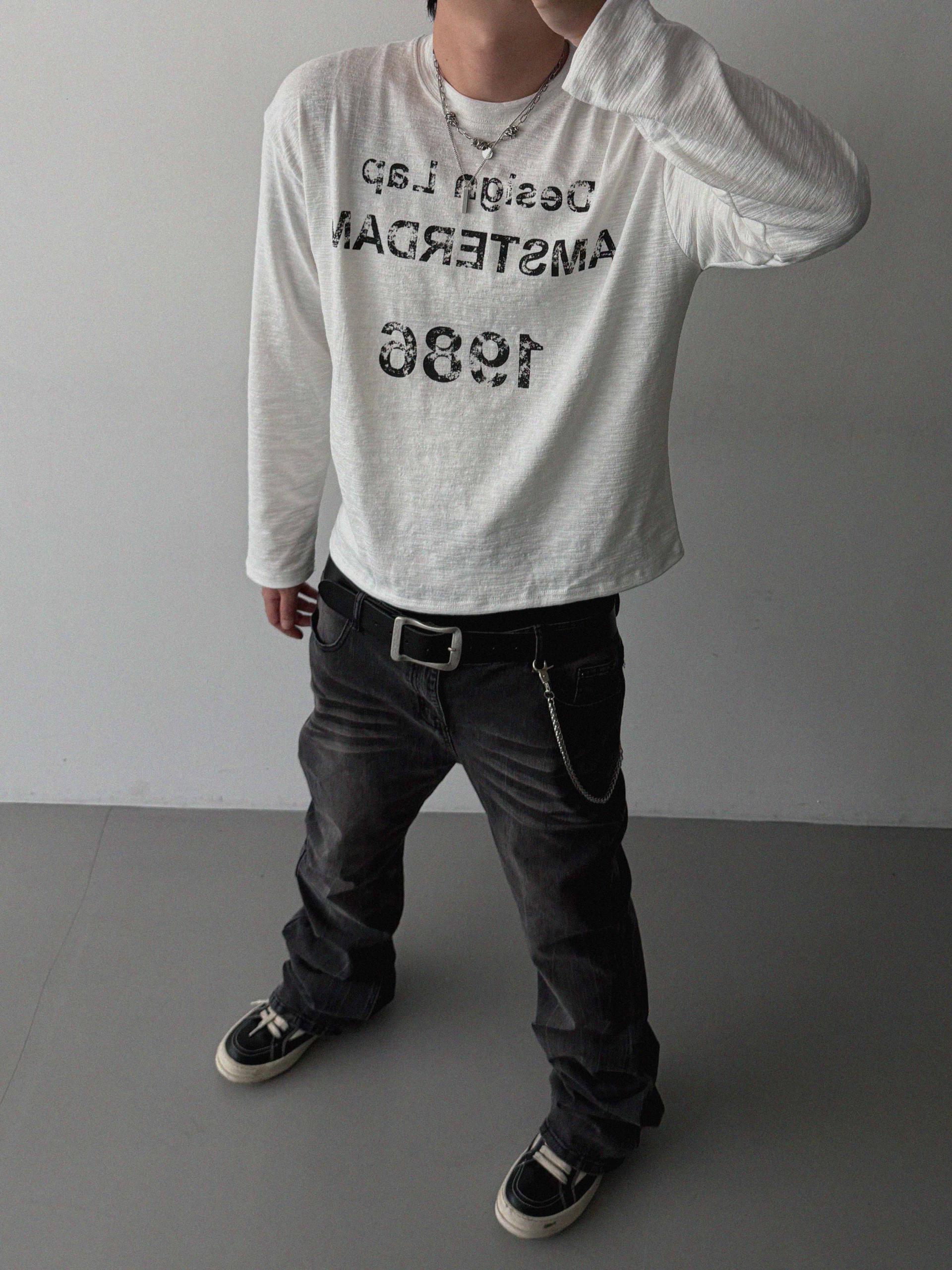 Lap slub crop t