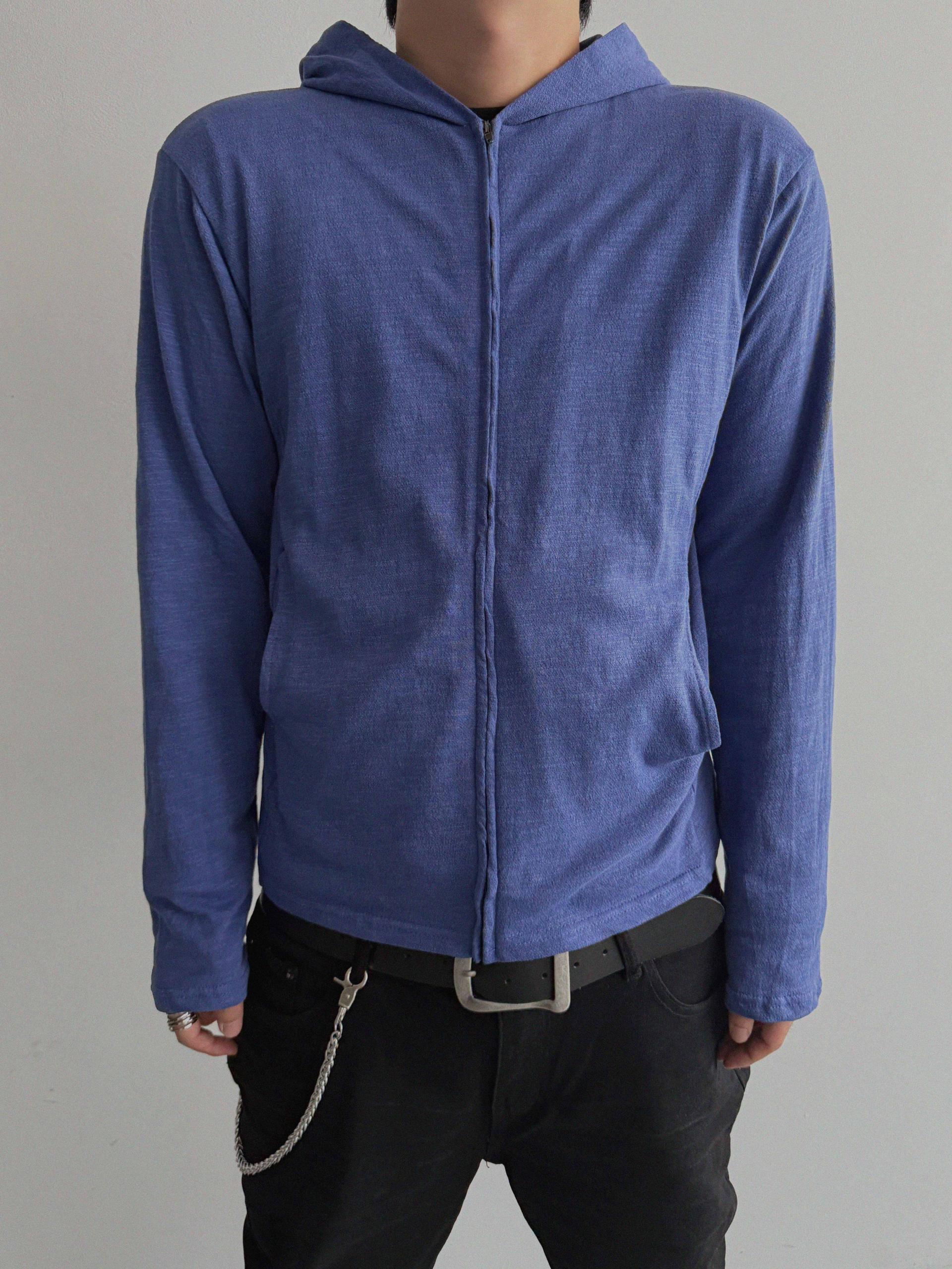 Heize crop hood zip-up