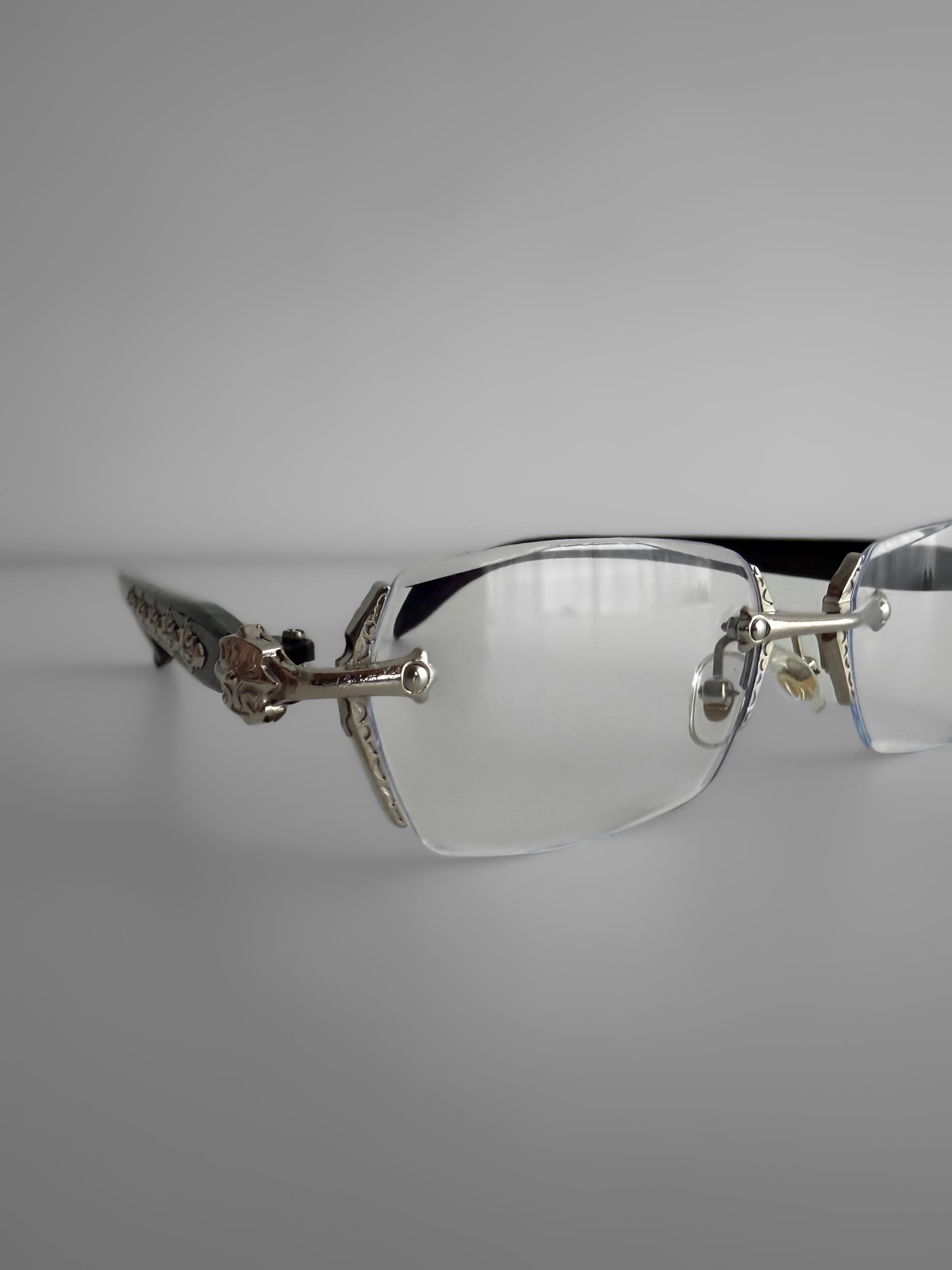 Arden metal rimless glasses