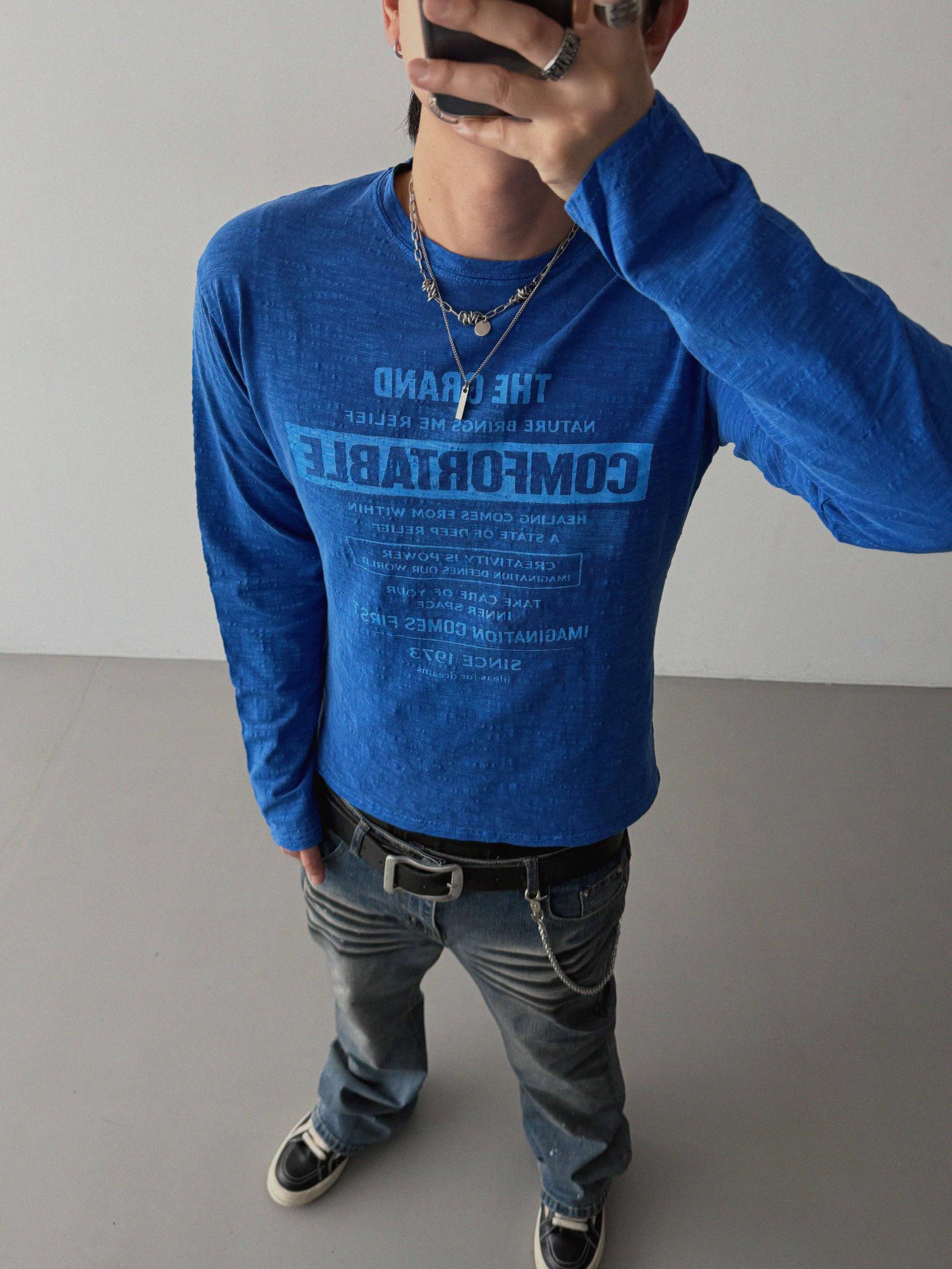 Comfort pigment slub slim t