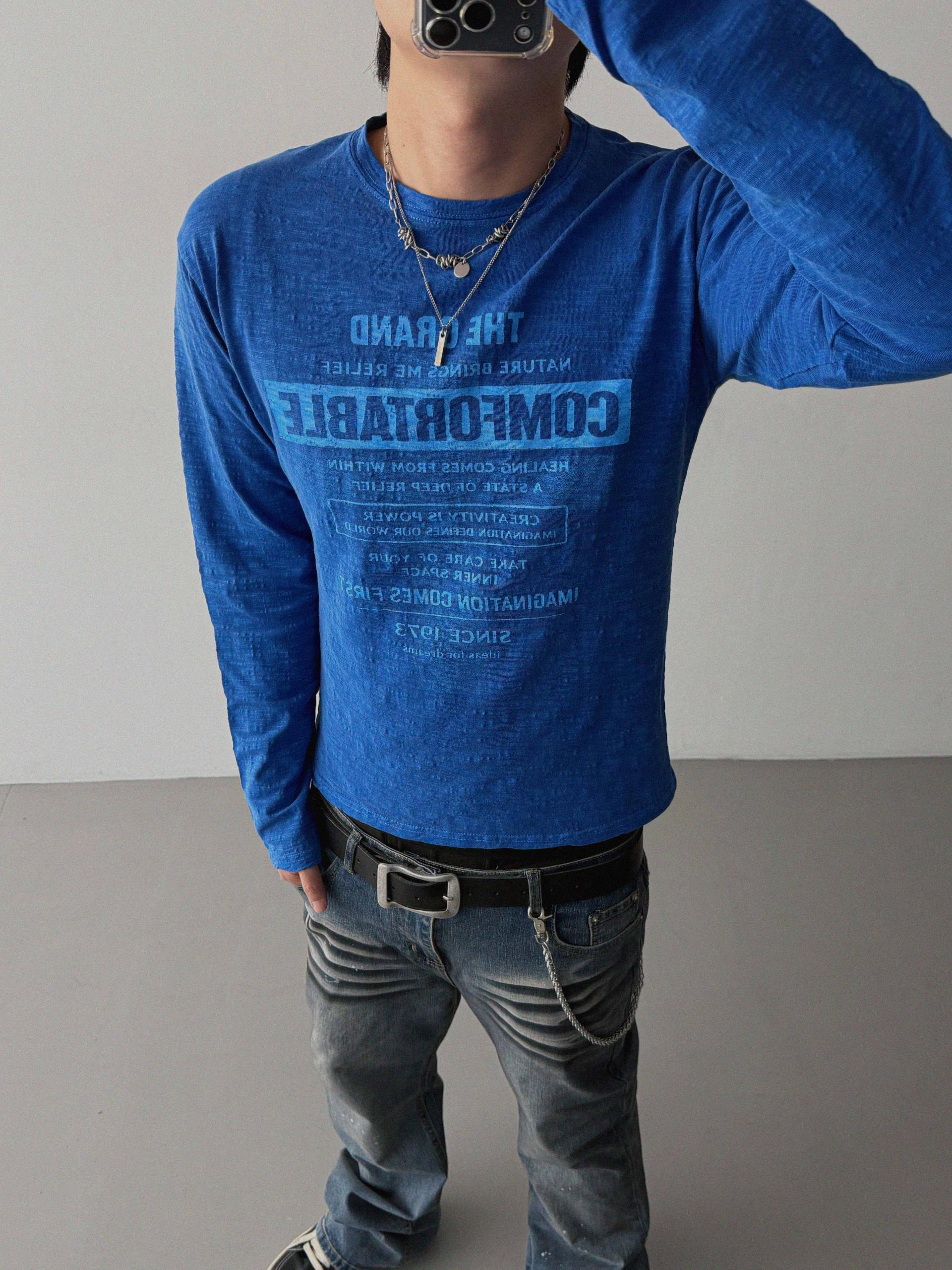 Comfort pigment slub slim t