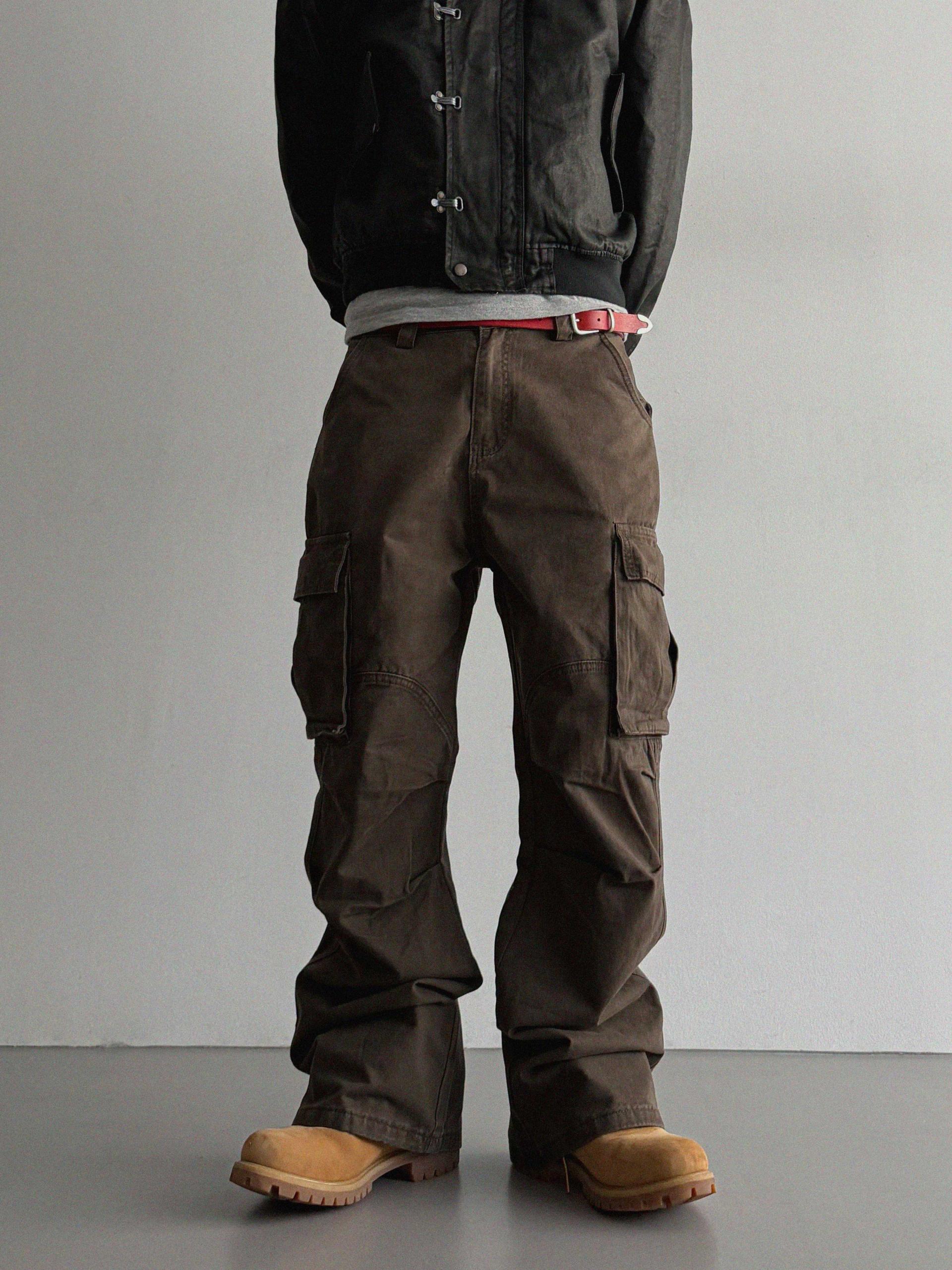 Flare deep dyed cargo pants