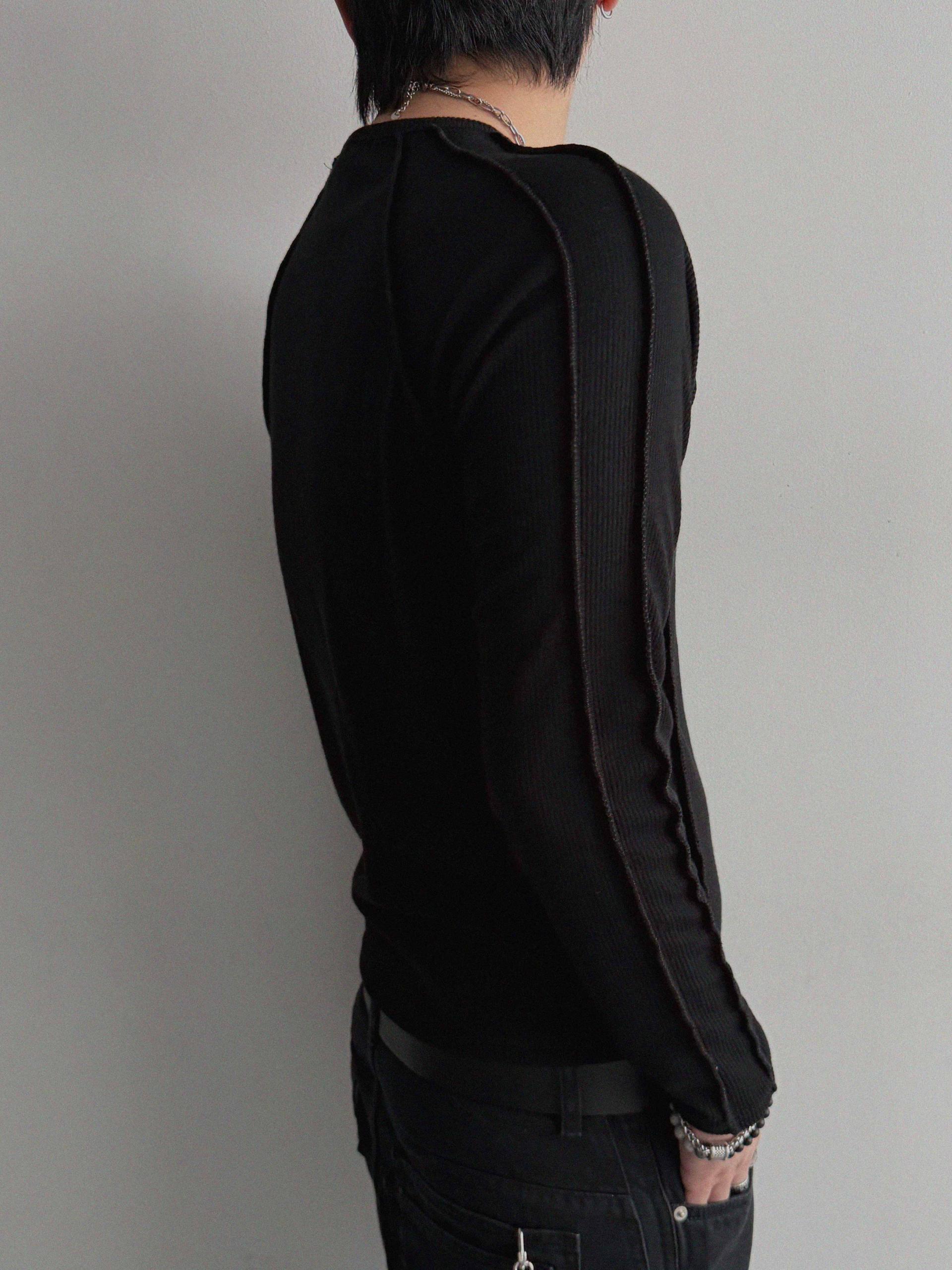 Outside Incision ribbed slim t