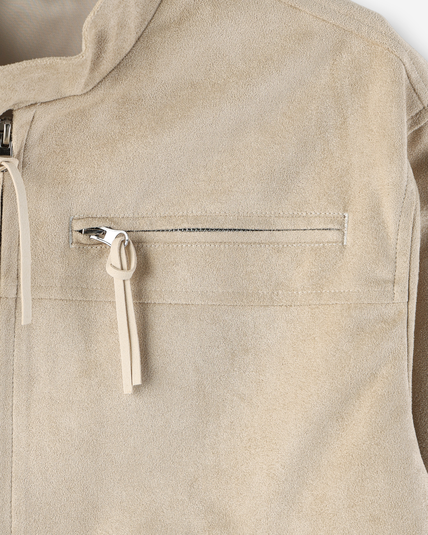 Biker suede crop jacket