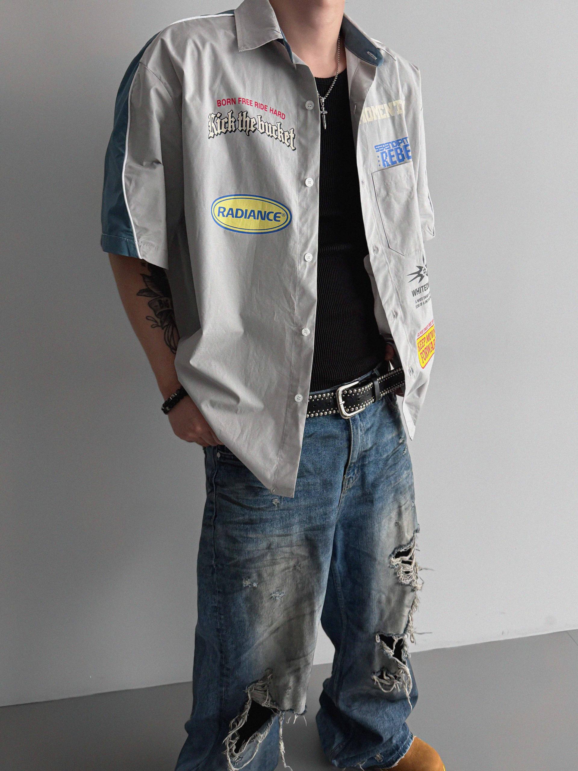 Mechanic over half shirt