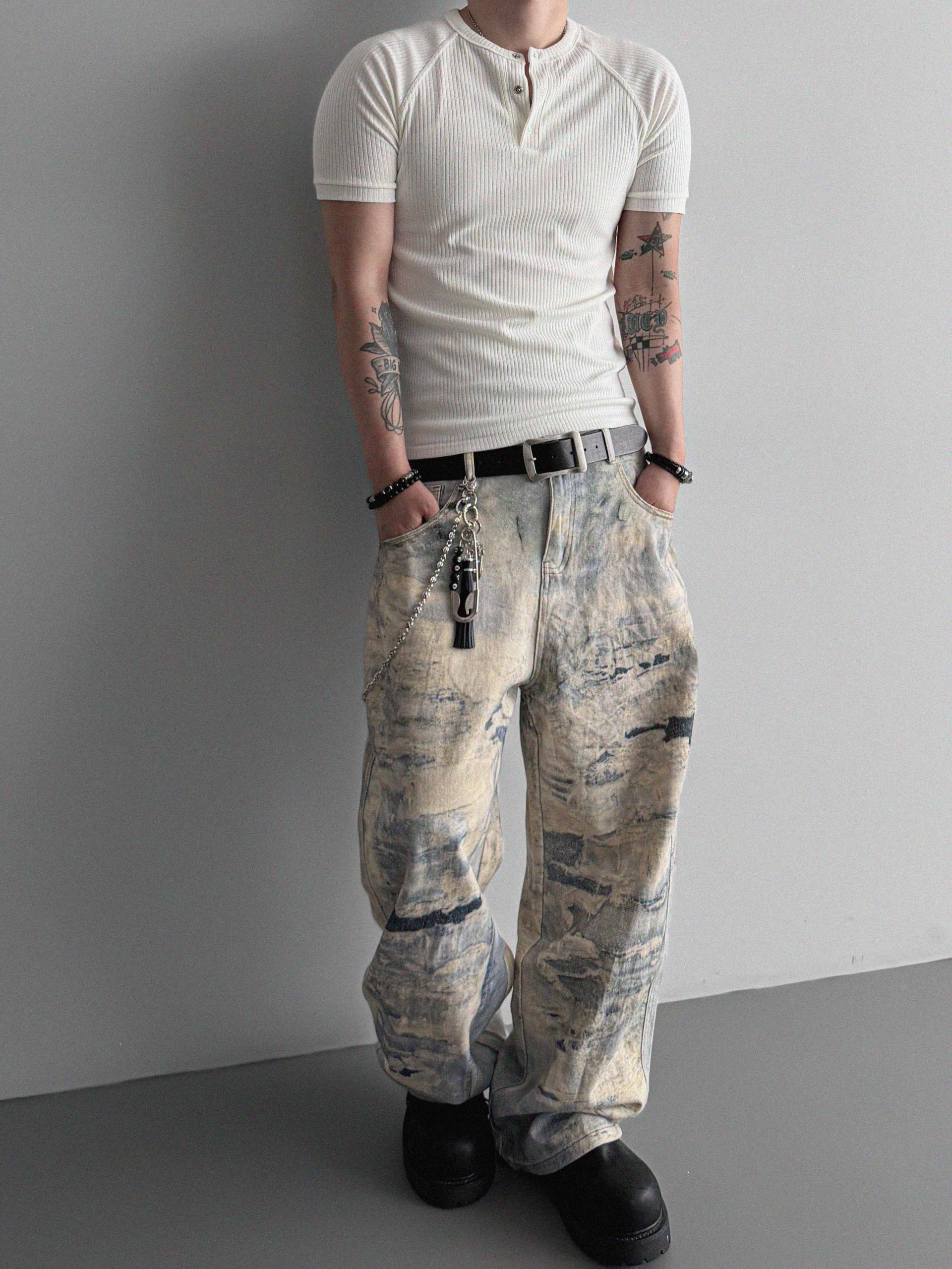 Salt digital denim pants