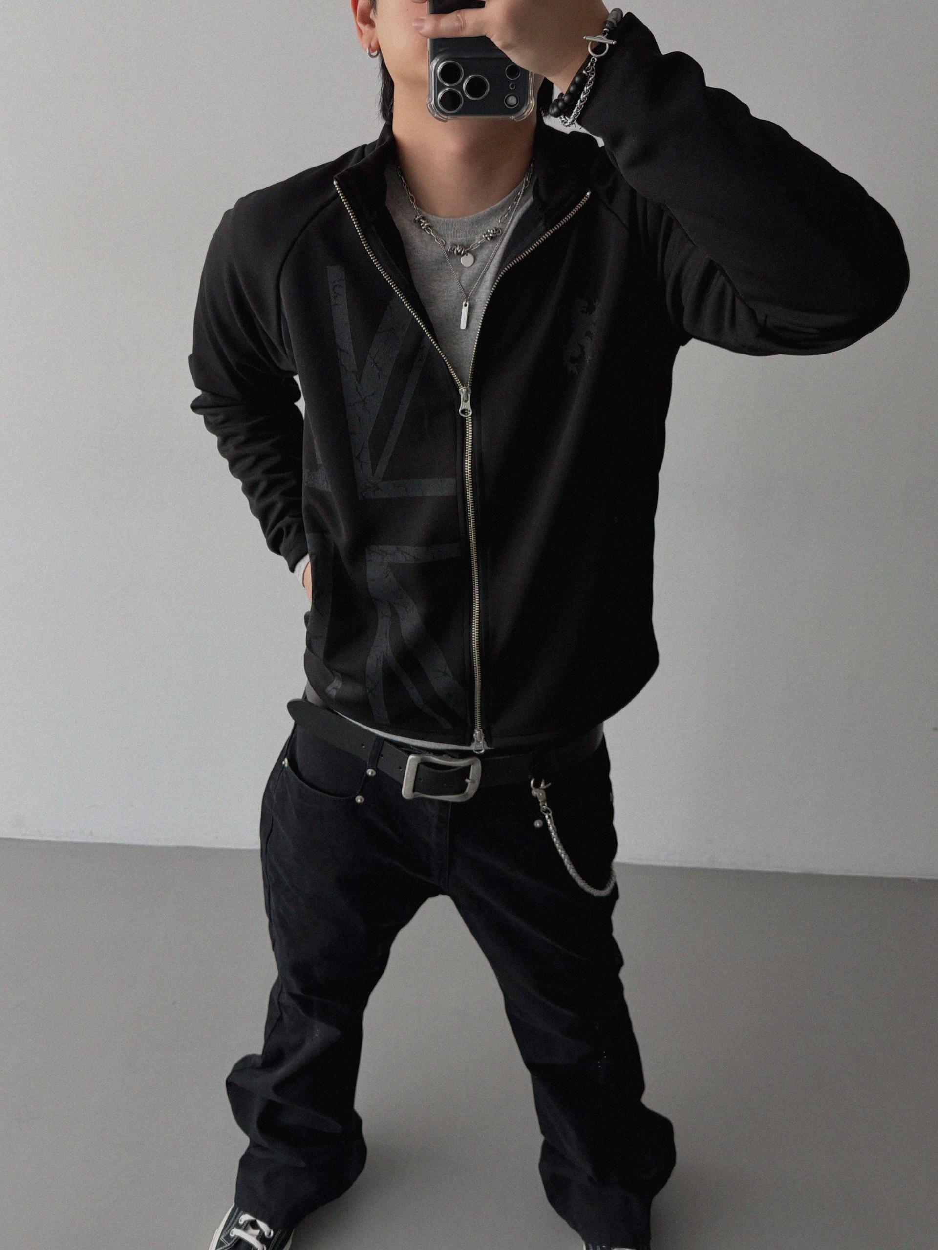 England slim jersey zip-up