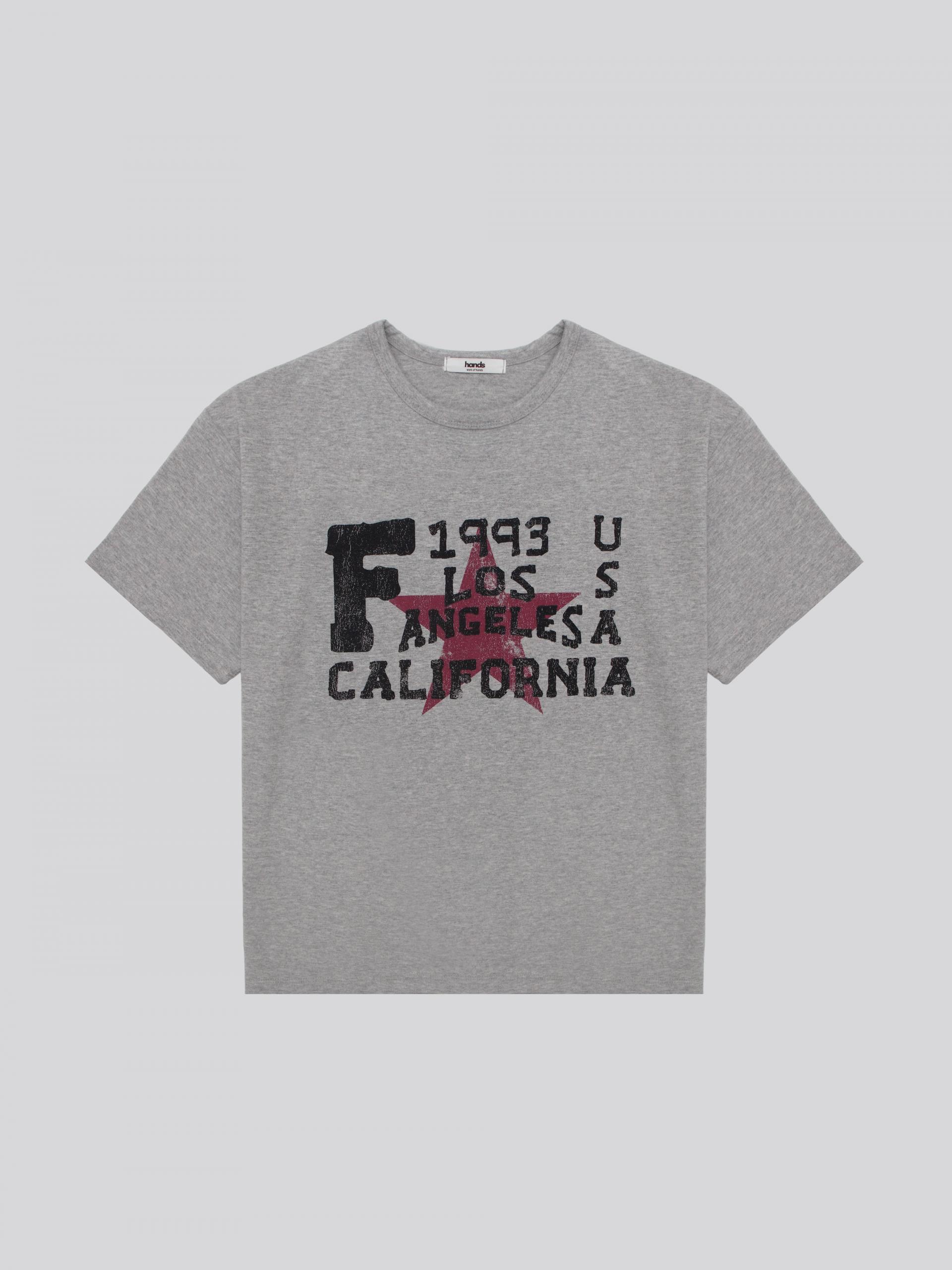 Retro star crop half t