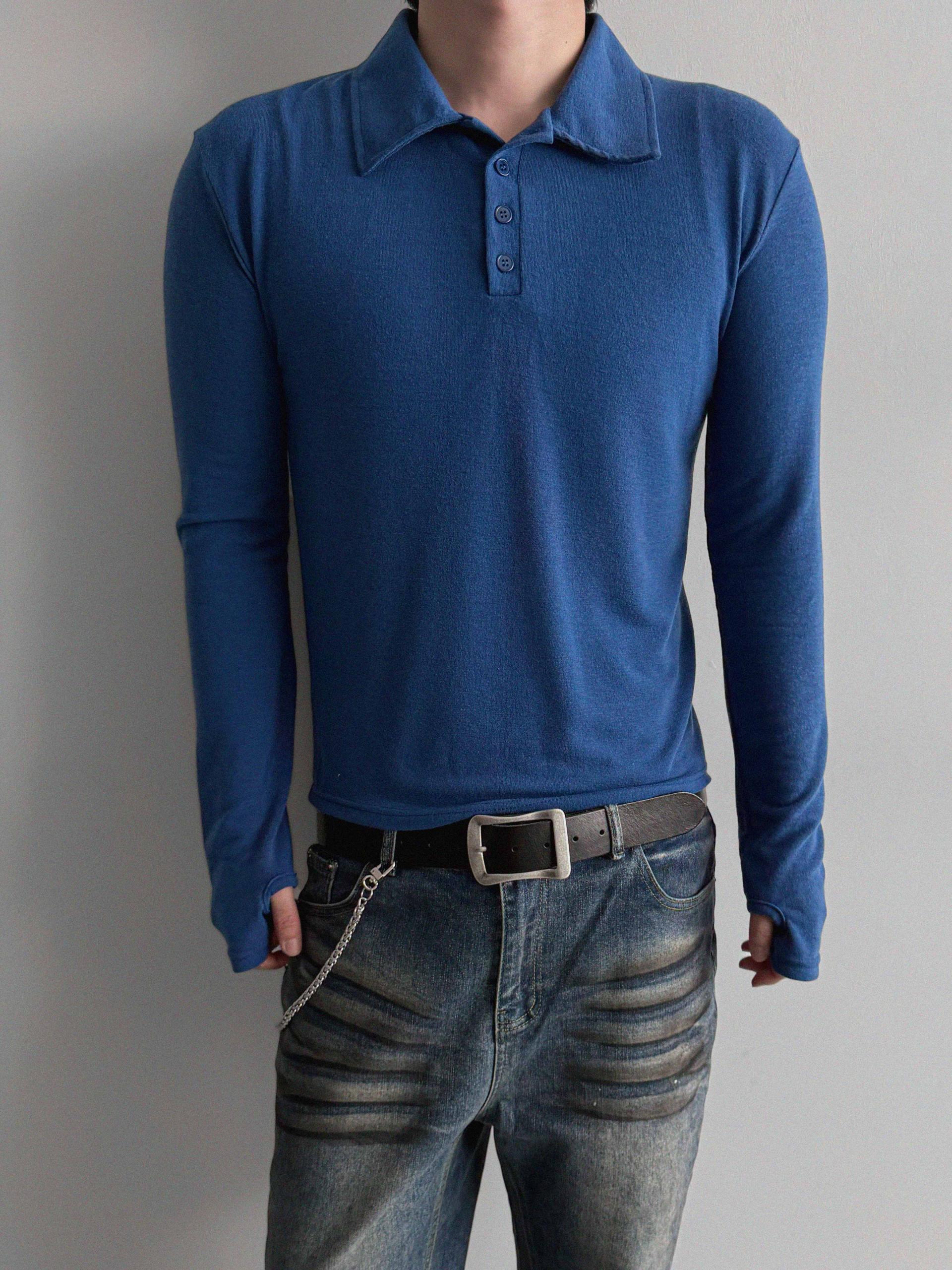 Blank slim warmer collar t