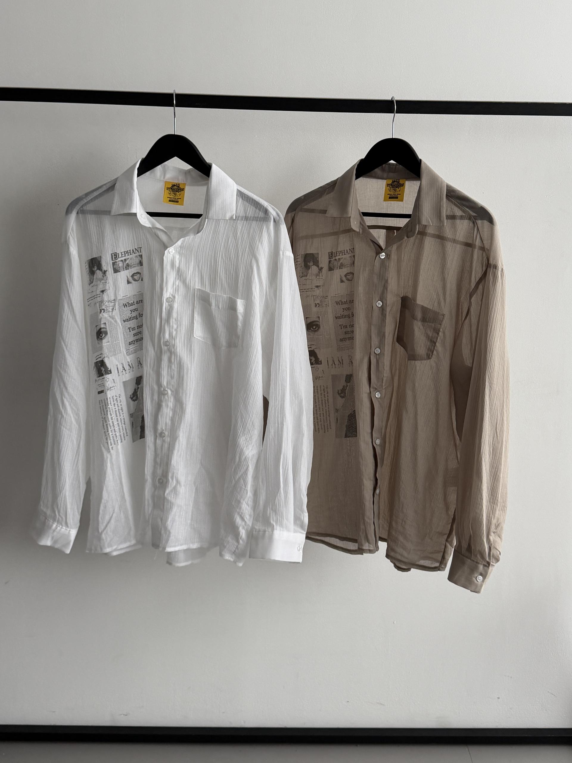 Art digital see-through shirt