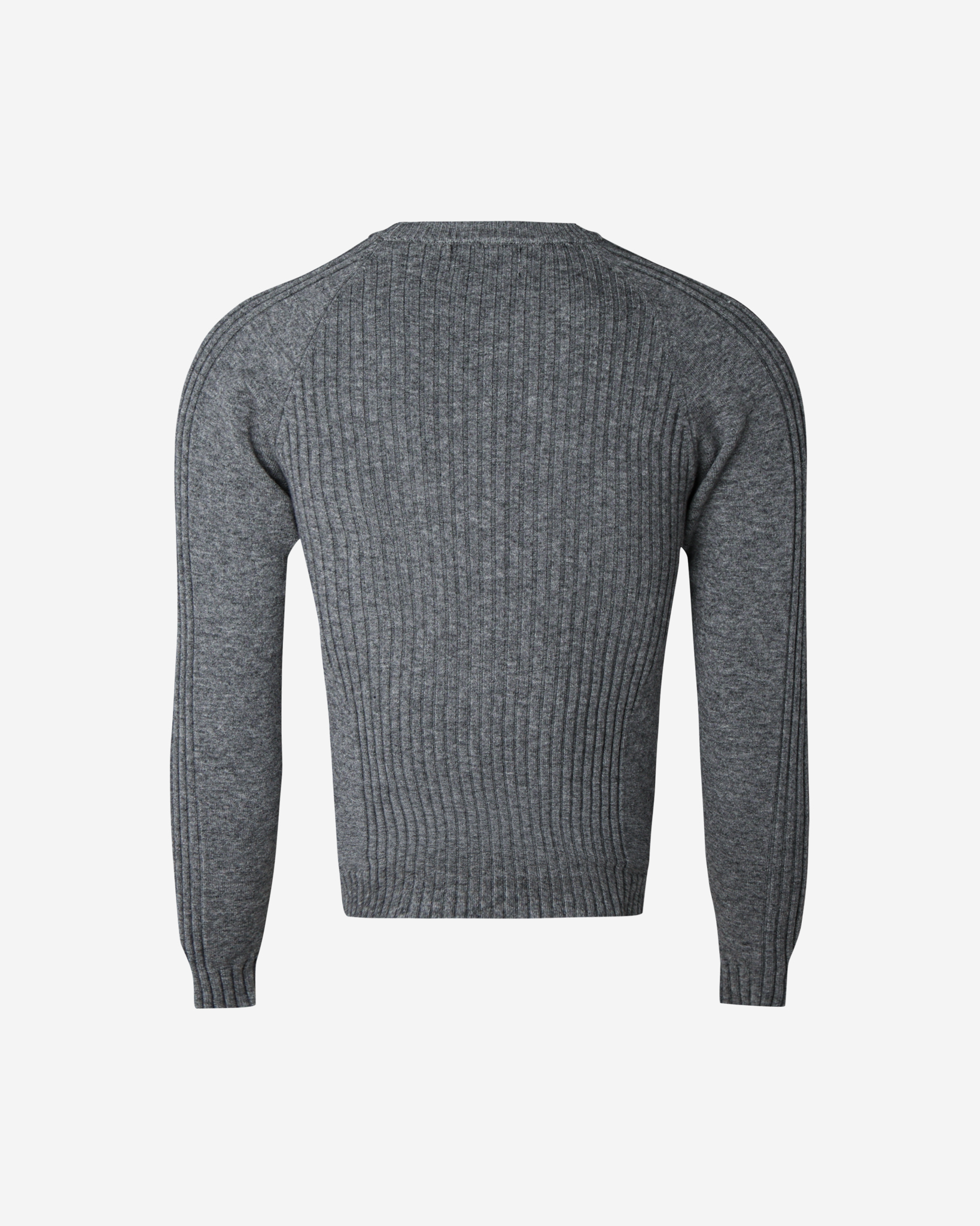 Irregular ribbed raglan muscle knit