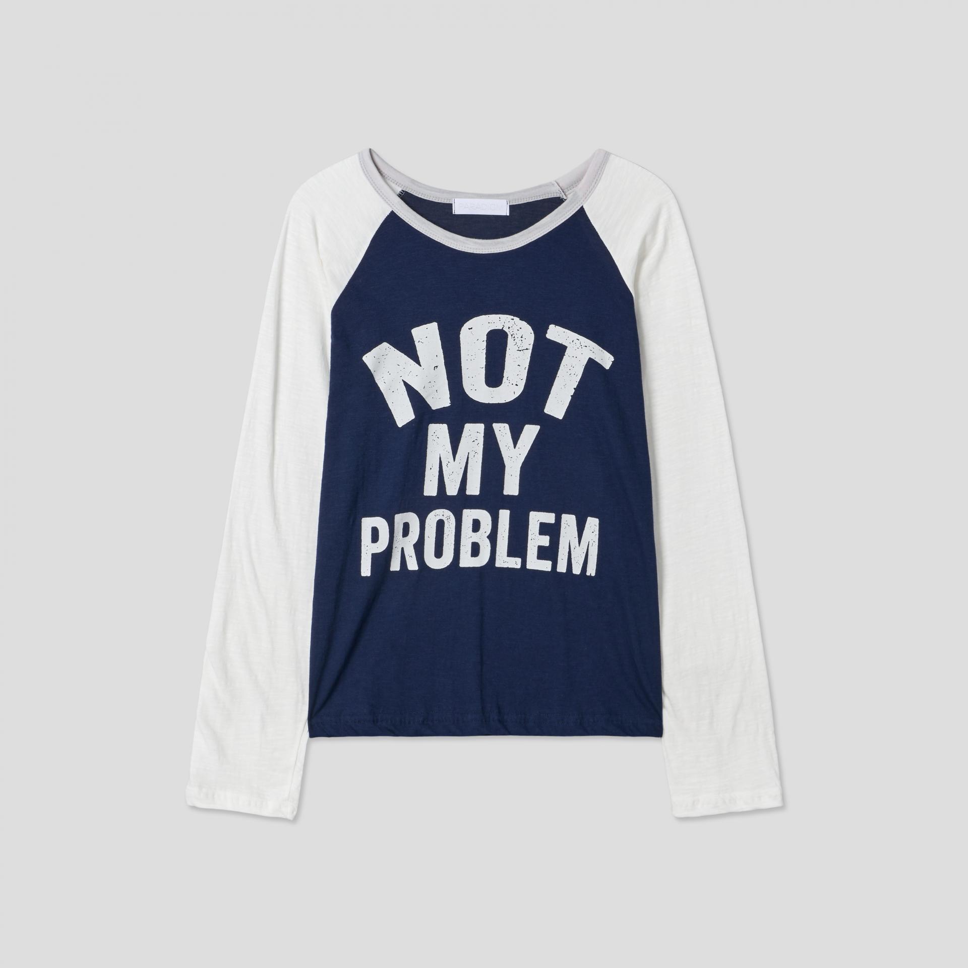 Not raglan ringer crop t