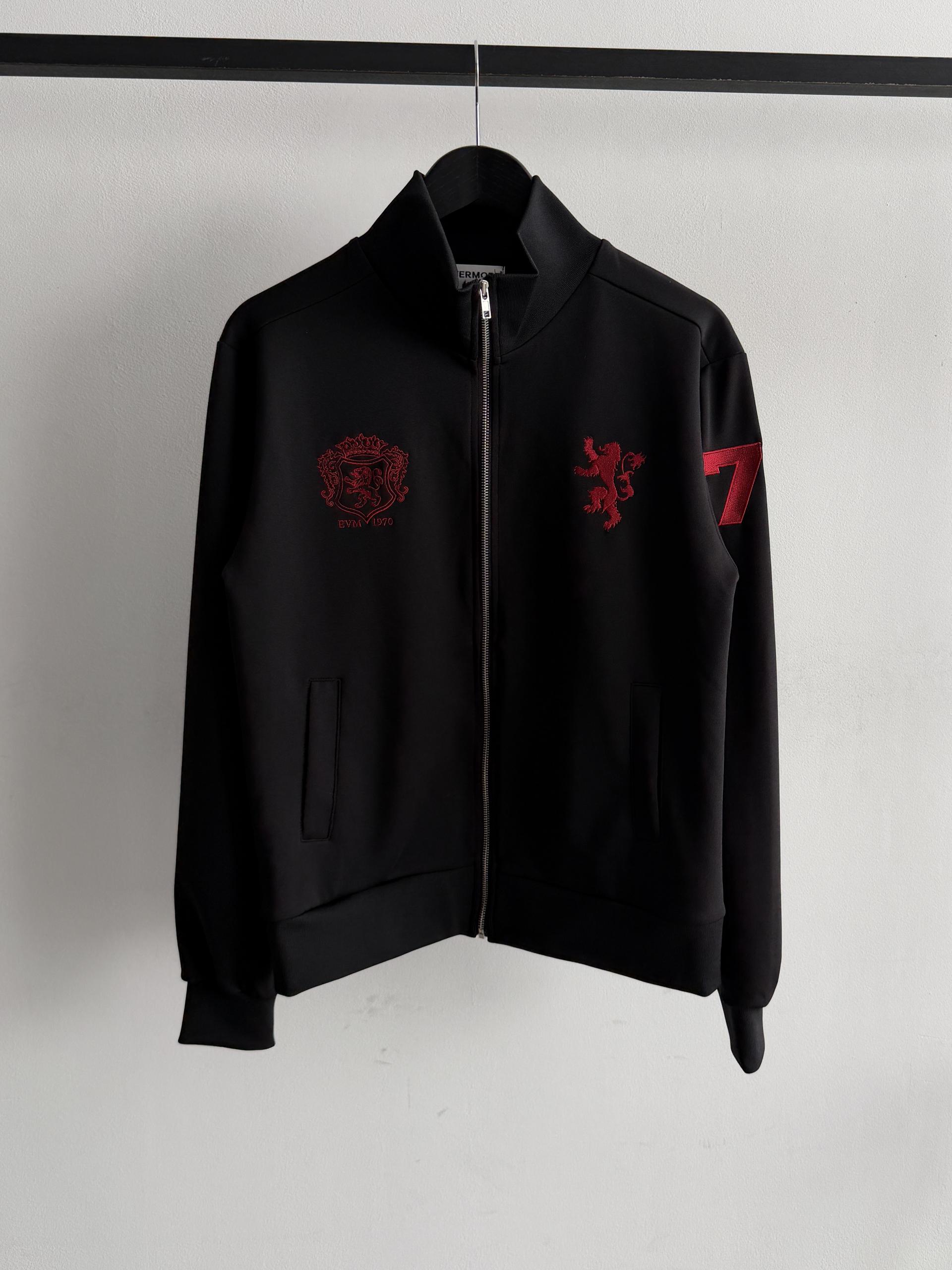 Cor embroidered jersey zip-up